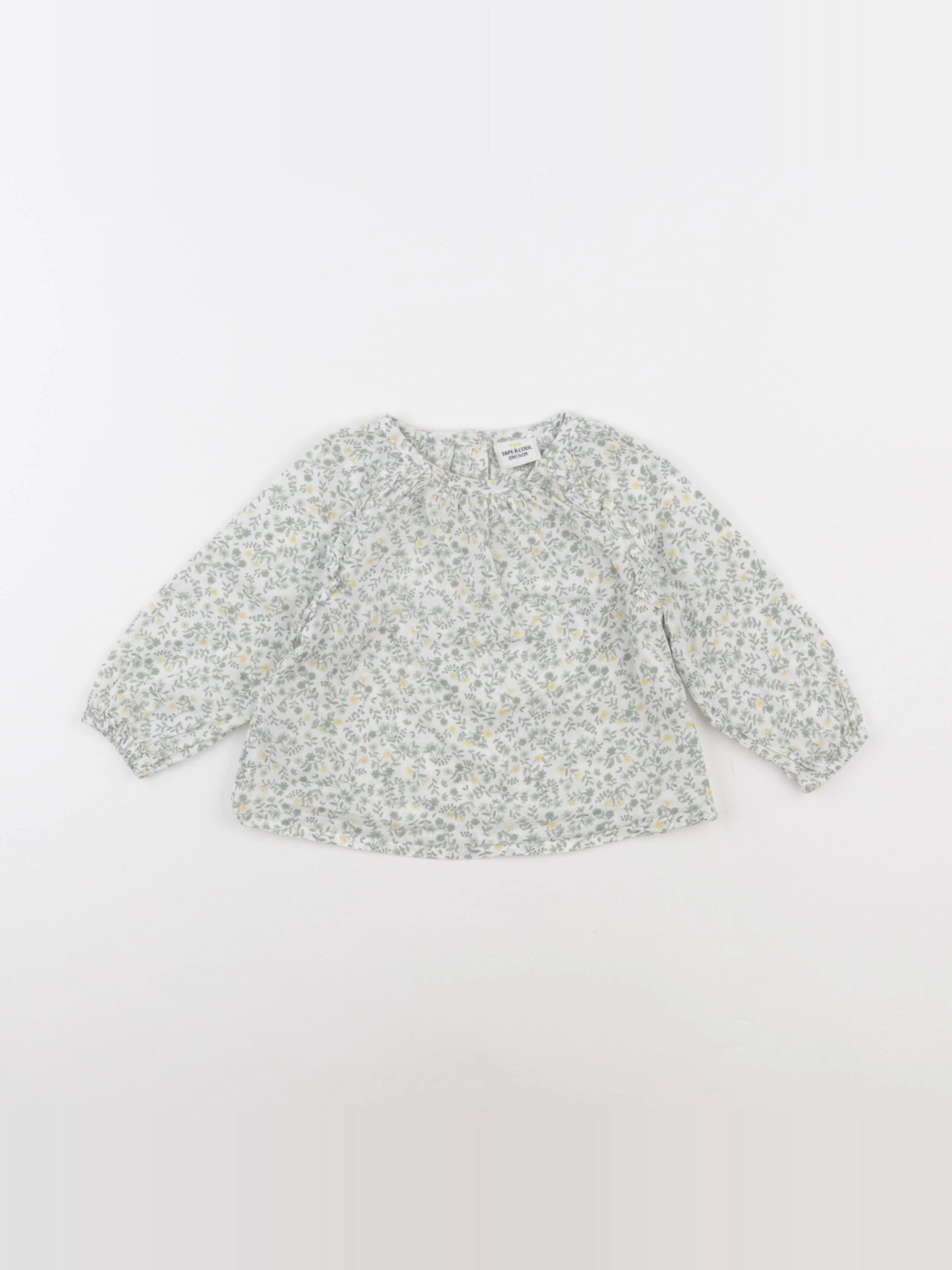 Tape à l'oeil - blouse blanc, vert - 12 mois
