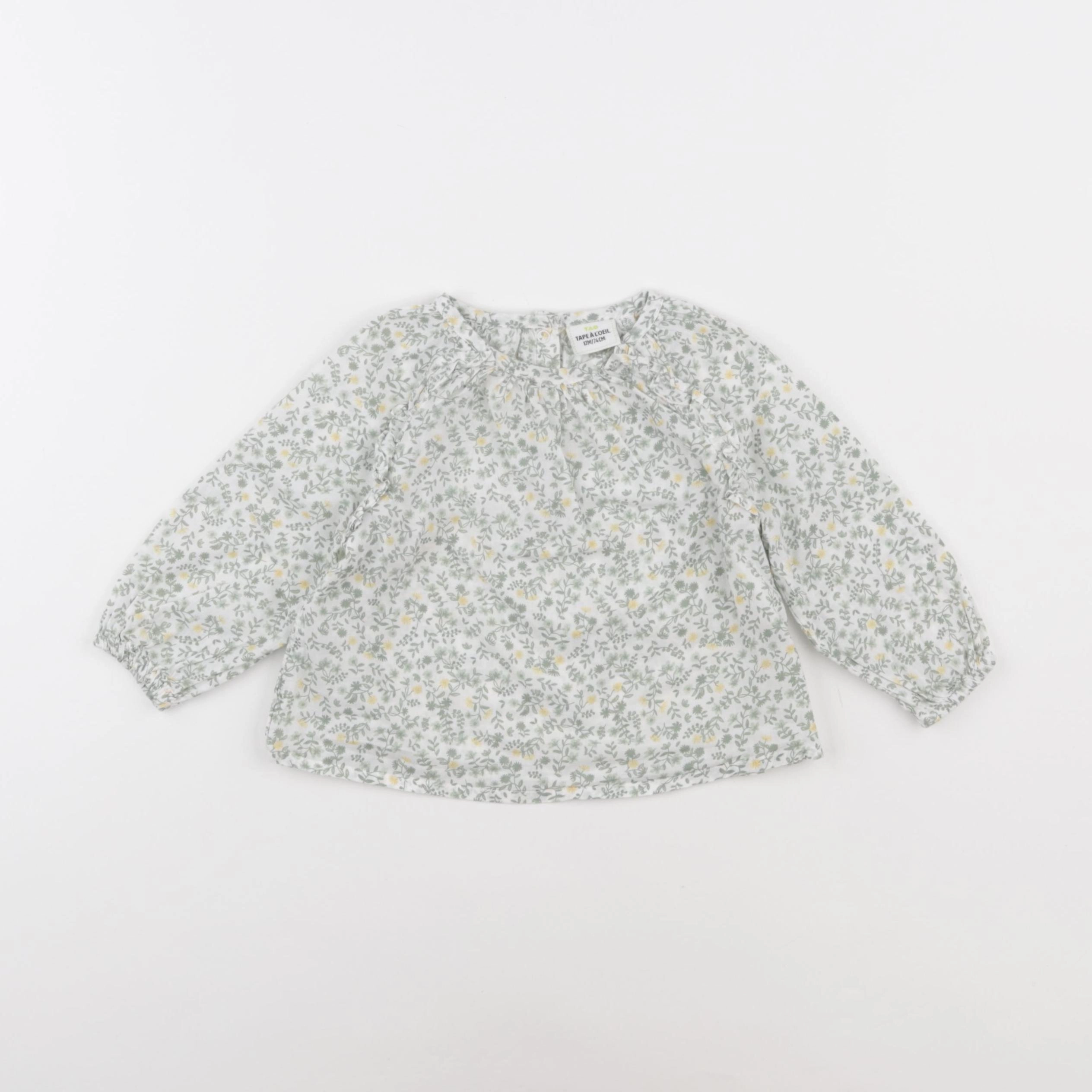 Tape à l'oeil - blouse blanc, vert - 12 mois