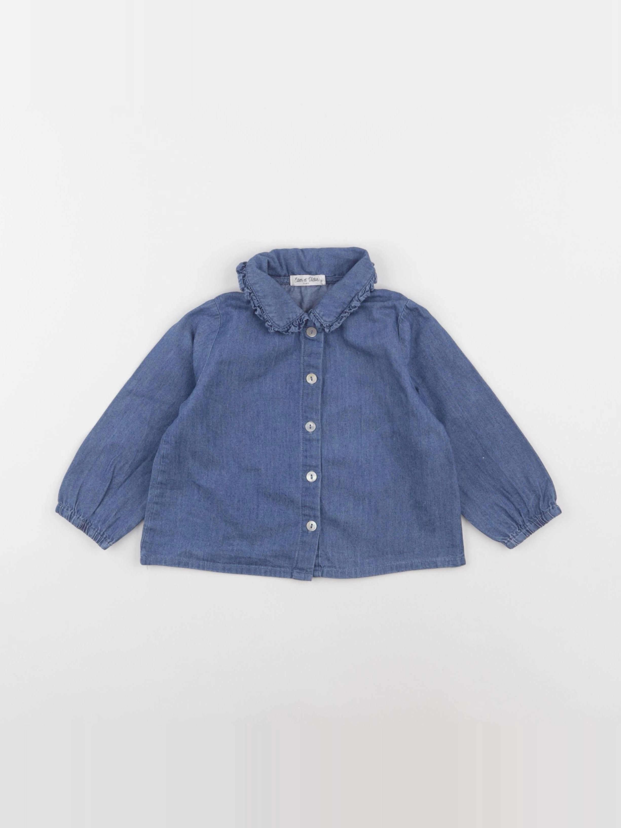 Eden & Victor - blouse bleu - 12 mois