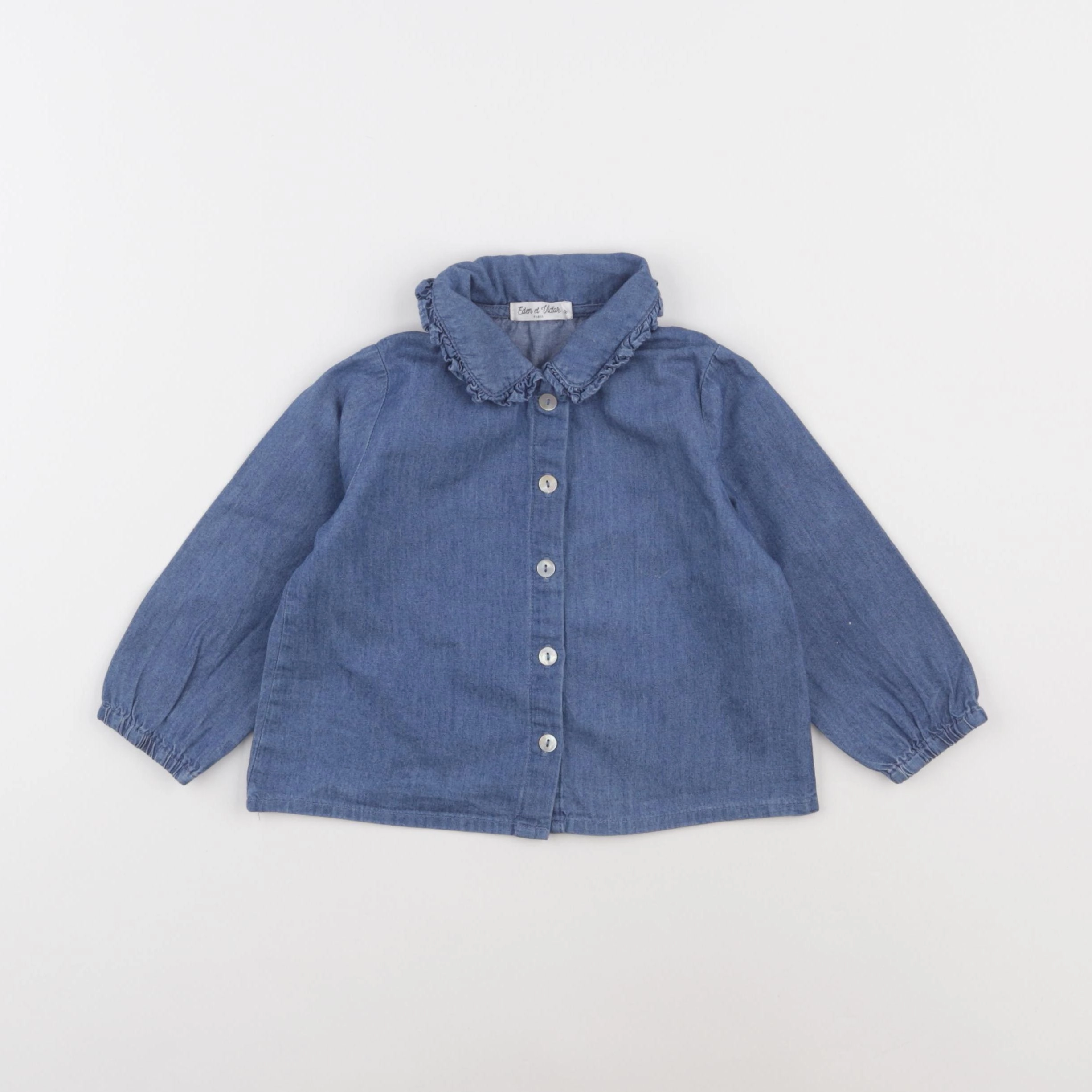 Eden & Victor - blouse bleu - 12 mois