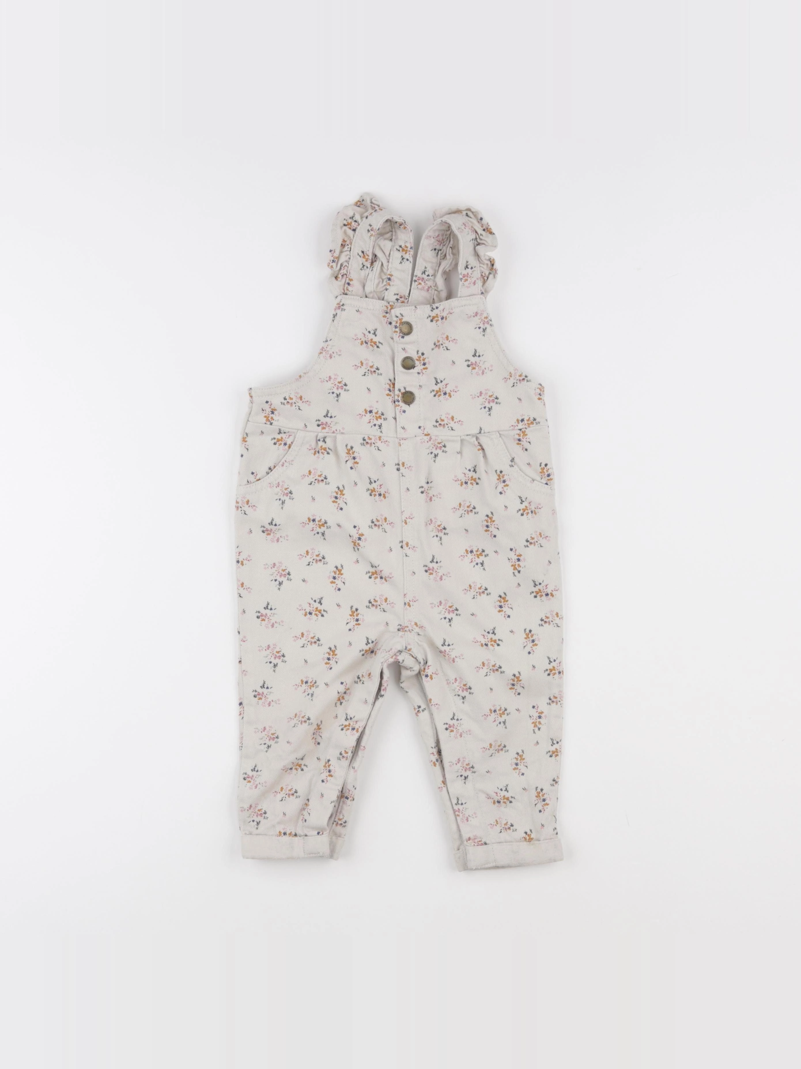 Vertbaudet - salopette beige - 12 mois
