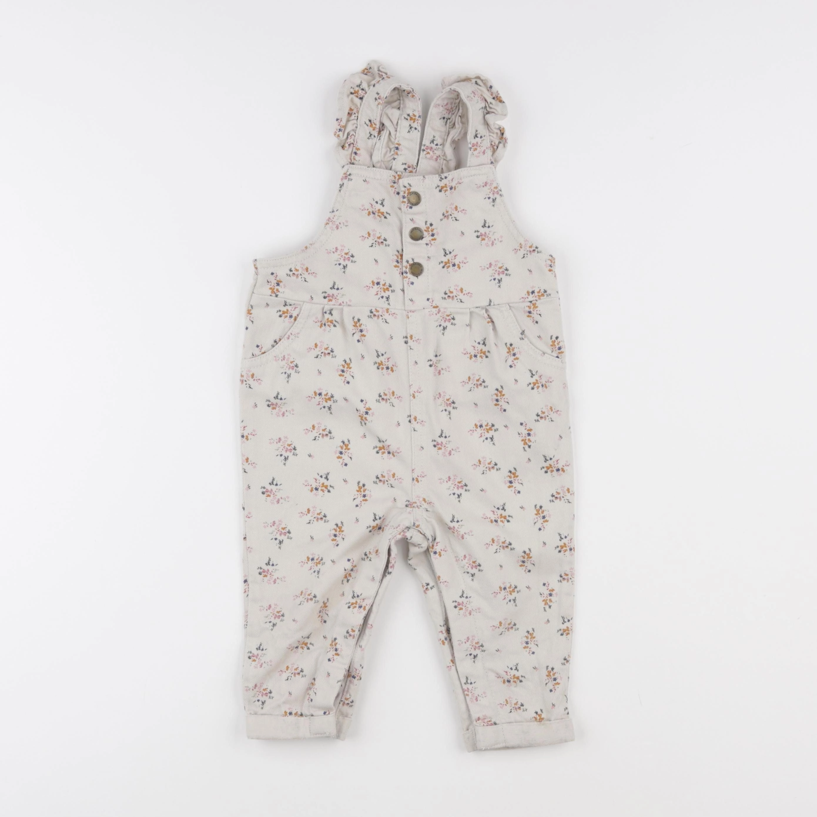 Vertbaudet - salopette beige - 12 mois