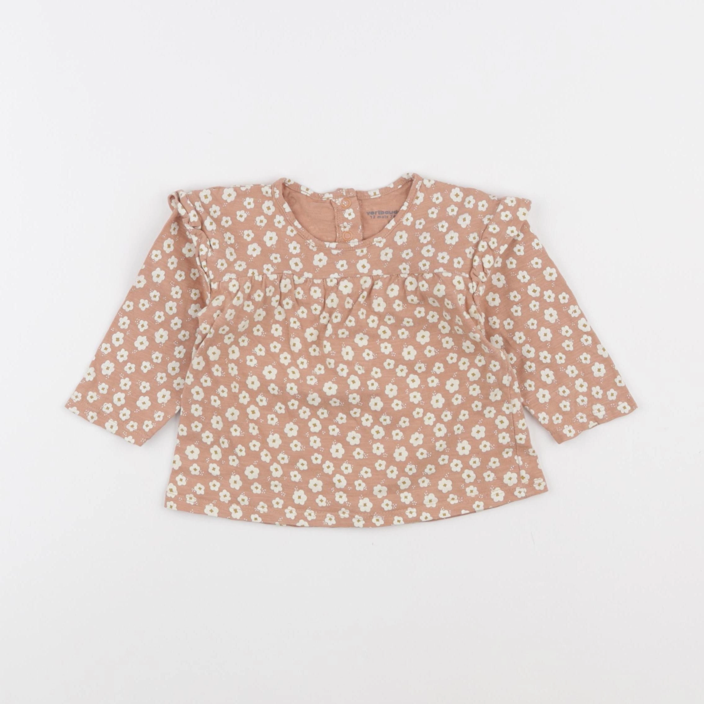 Vertbaudet - tee-shirt rose - 12 mois