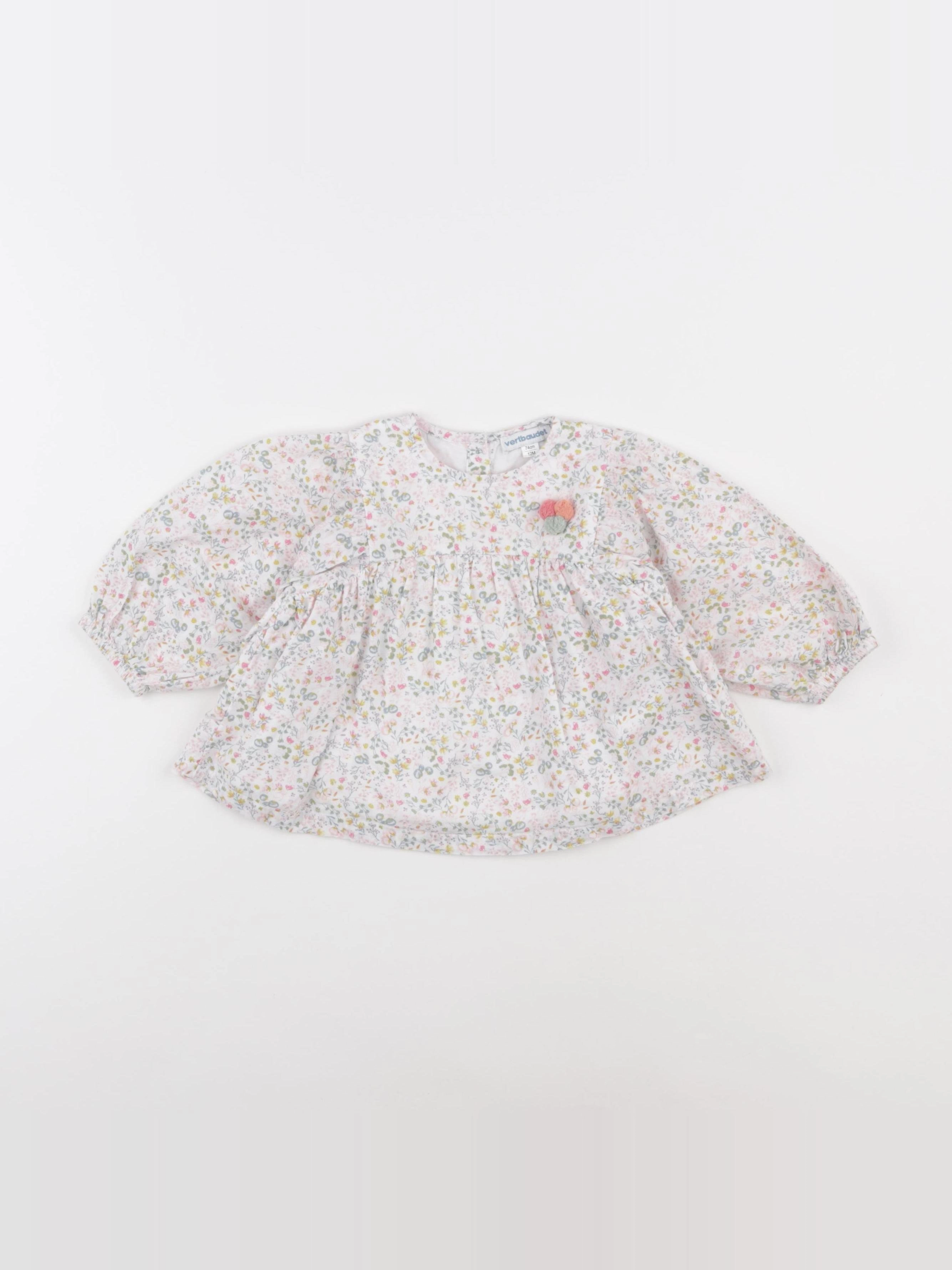 Vertbaudet - blouse multicolore - 12 mois