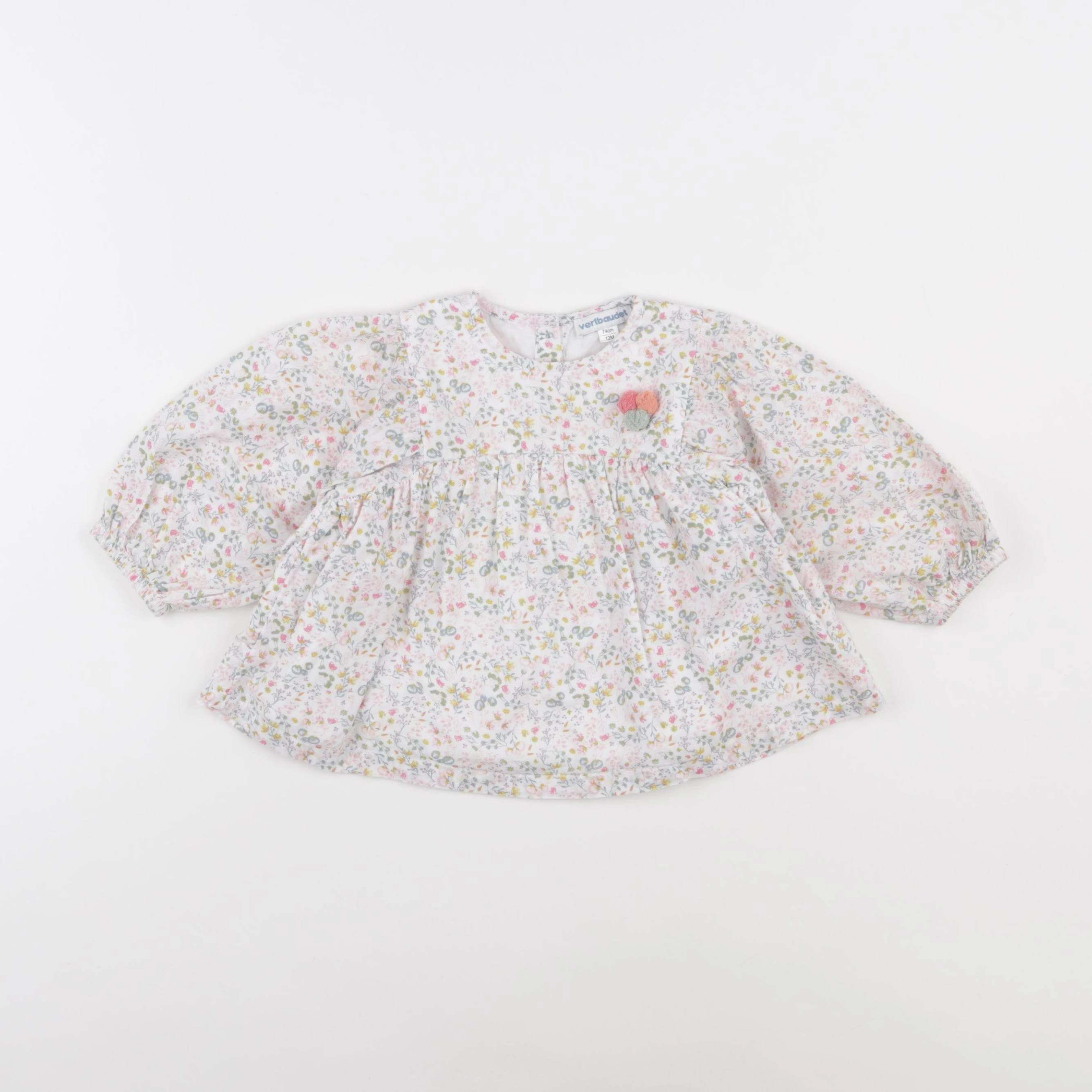 Vertbaudet - blouse multicolore - 12 mois