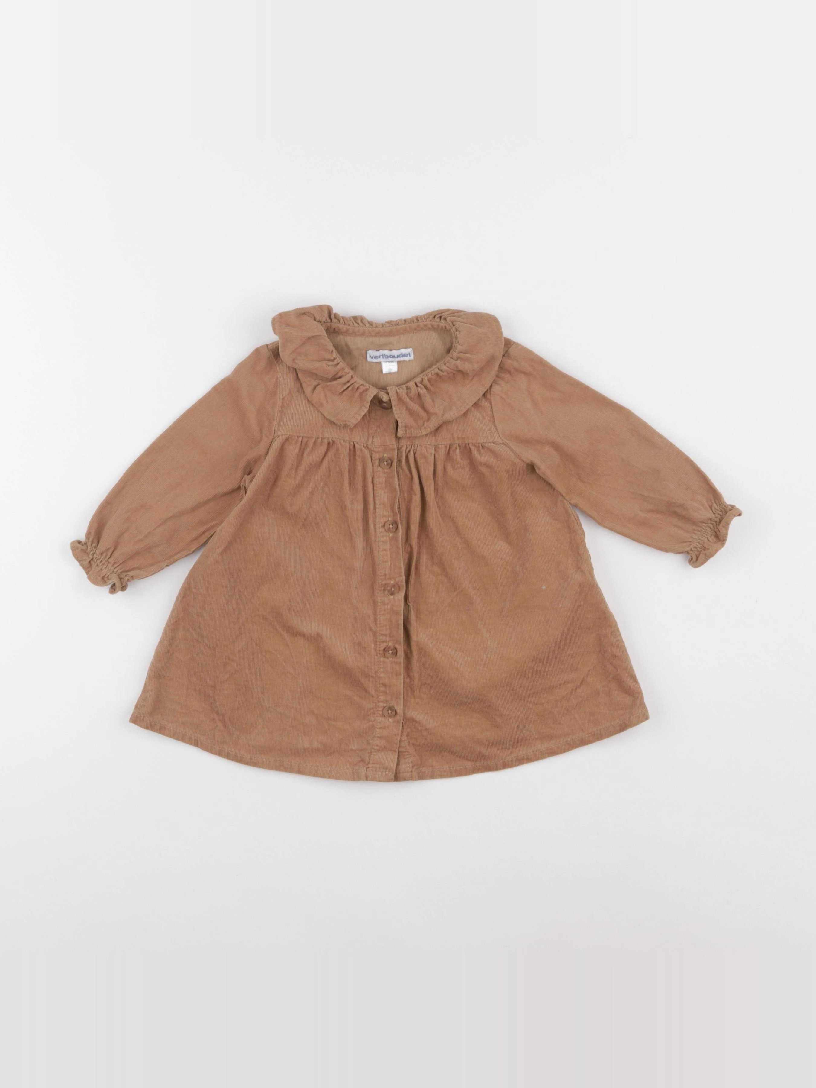 Vertbaudet - robe marron - 9 mois