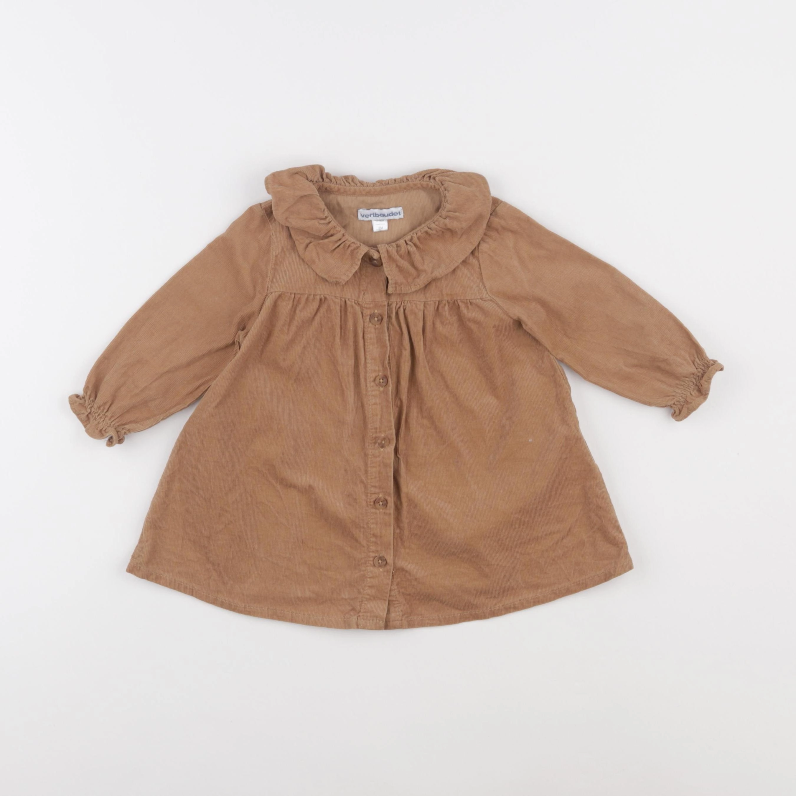 Vertbaudet - robe marron - 9 mois