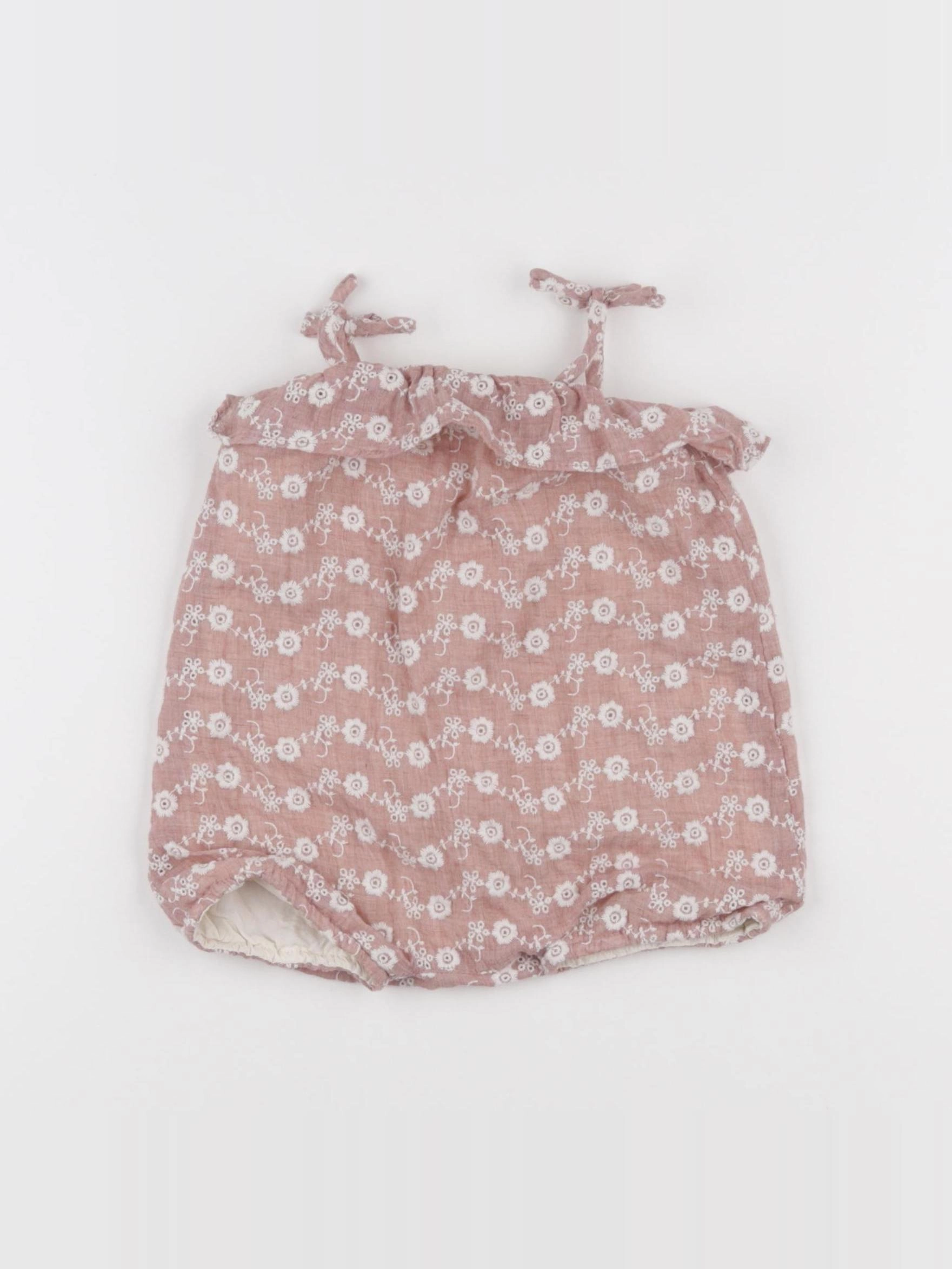 Zara - combinaison beige, rose - 3/6 mois
