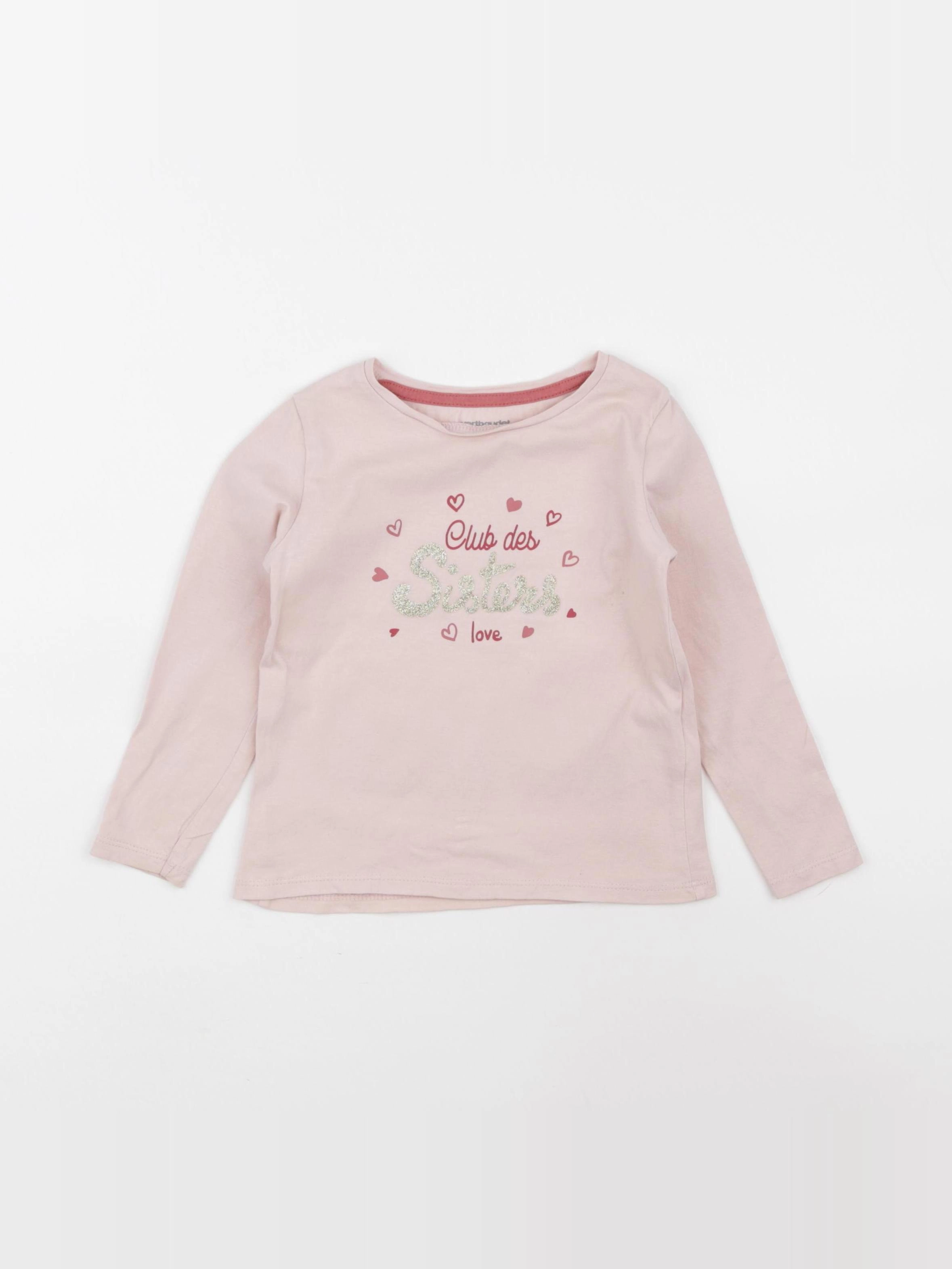 Vertbaudet - tee-shirt rose - 3 ans