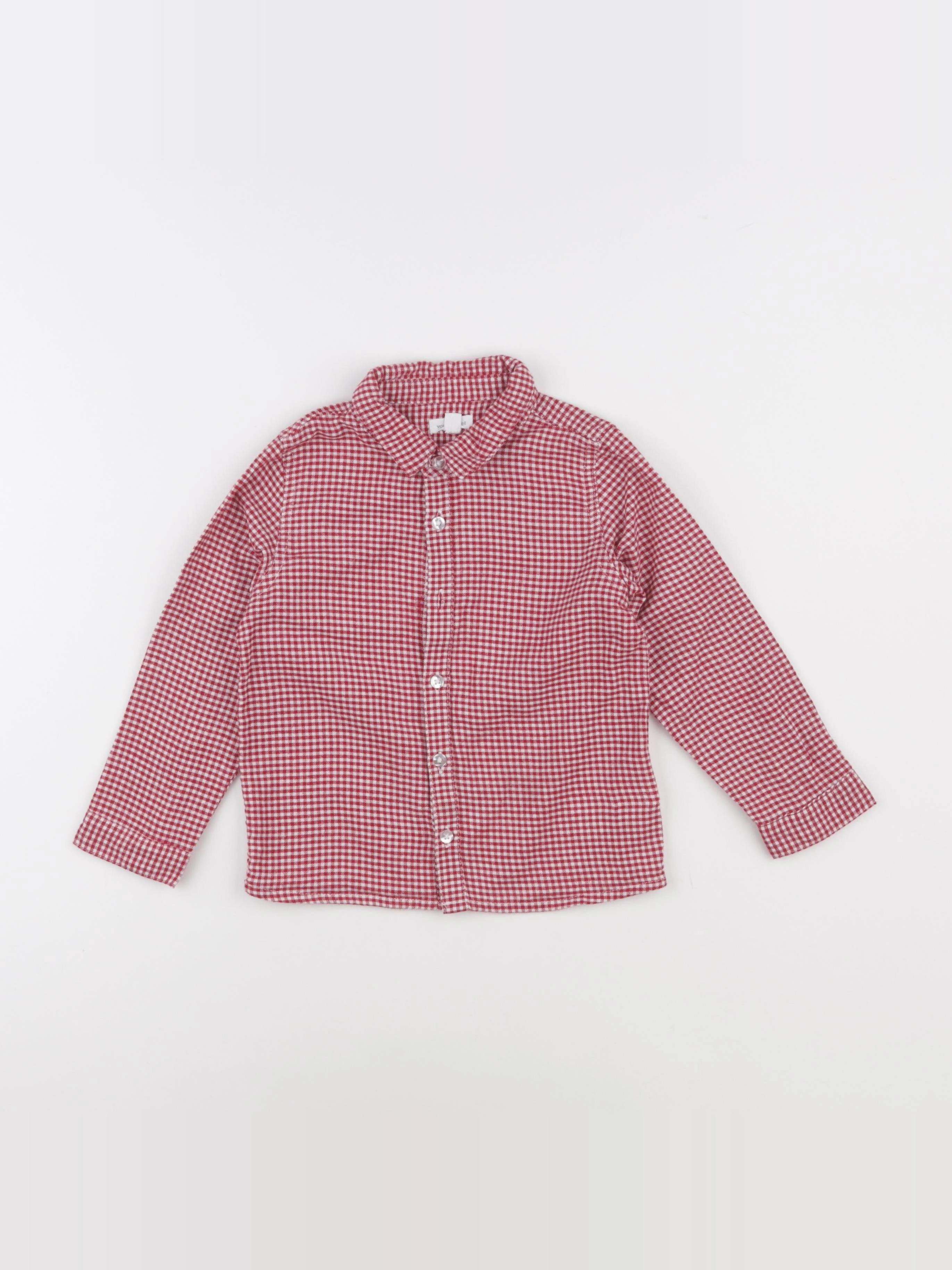 Vertbaudet - chemise rouge - 3 mois