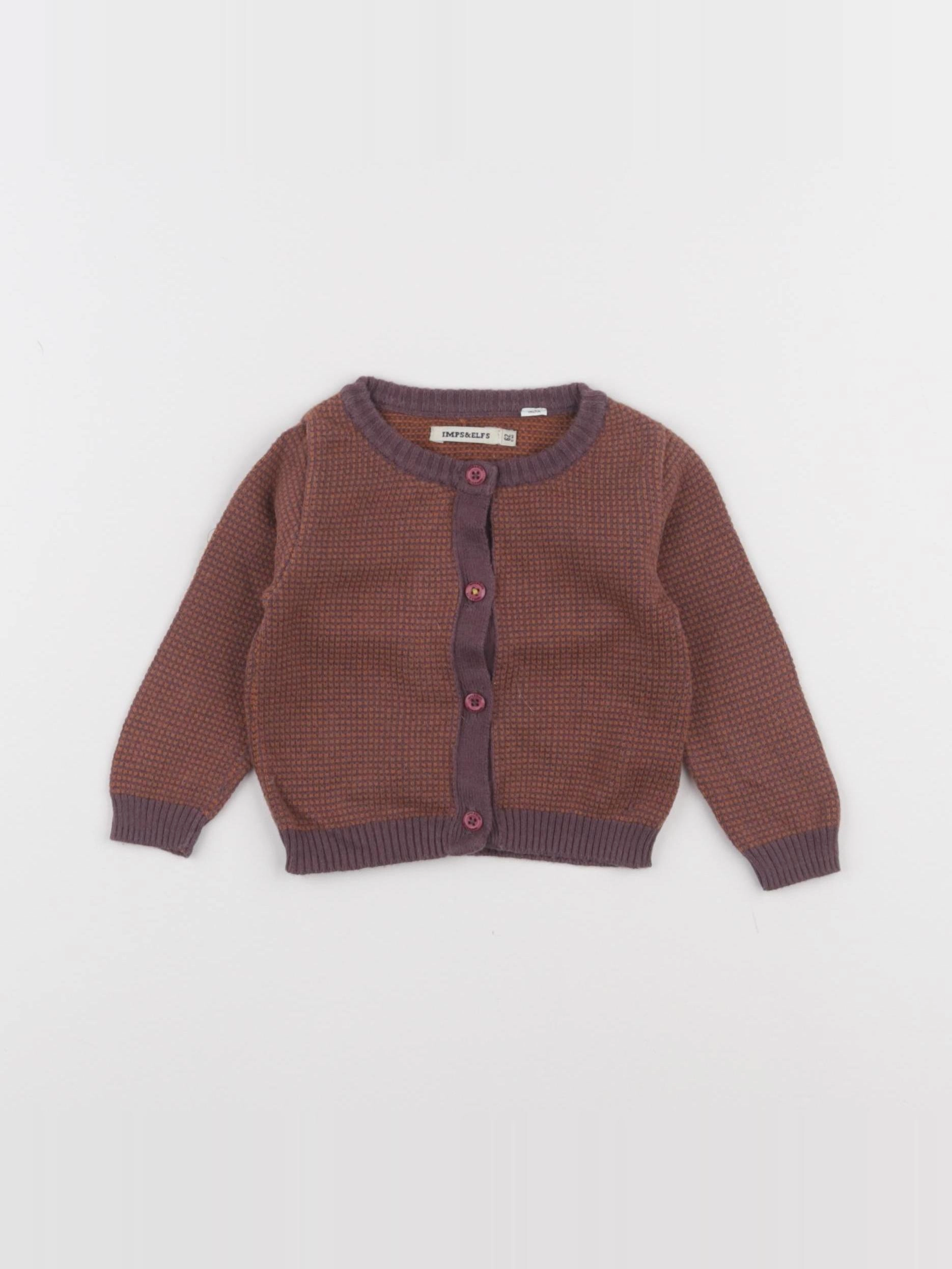 Imps & Elfs - gilet violet - 3 mois
