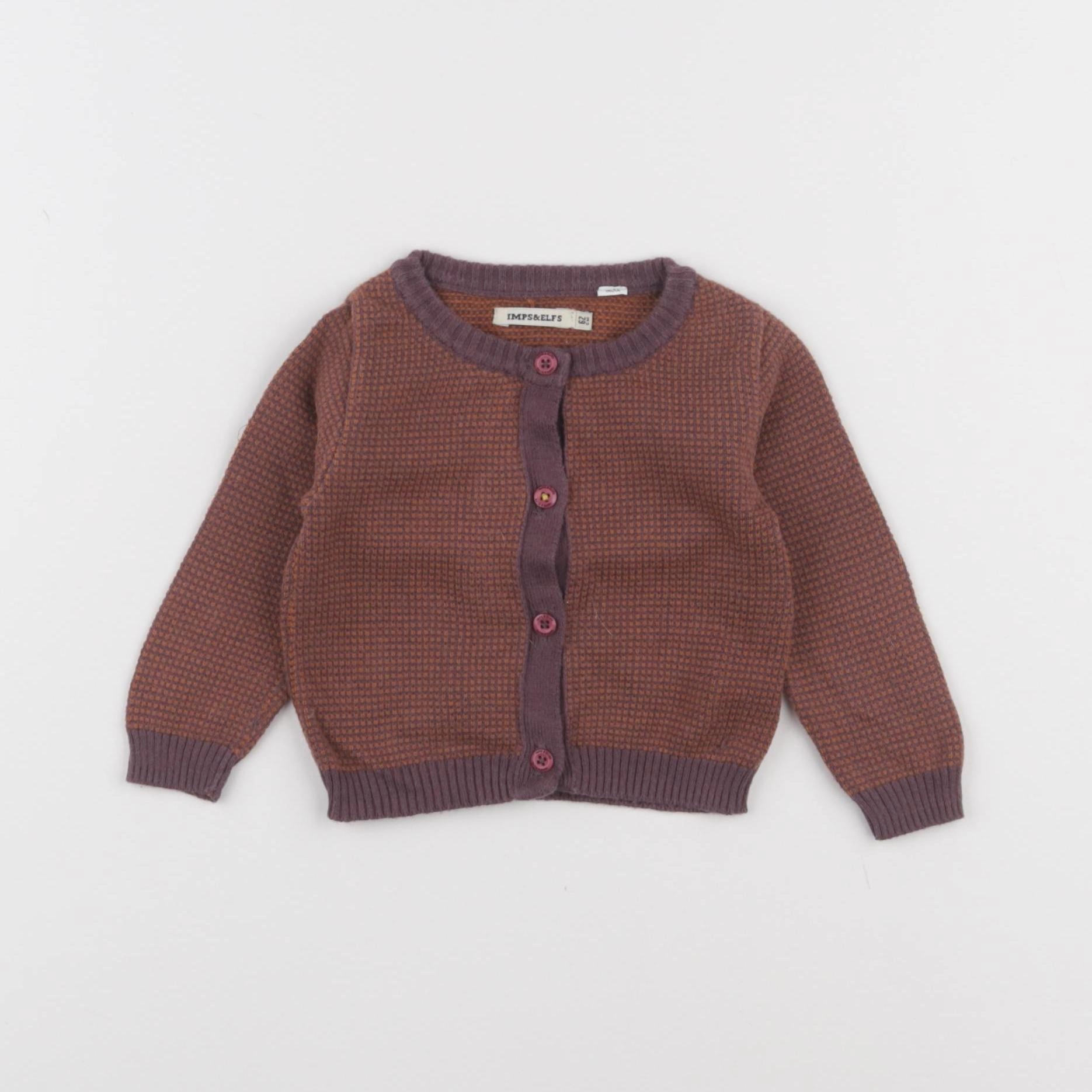 Imps & Elfs - gilet violet - 3 mois