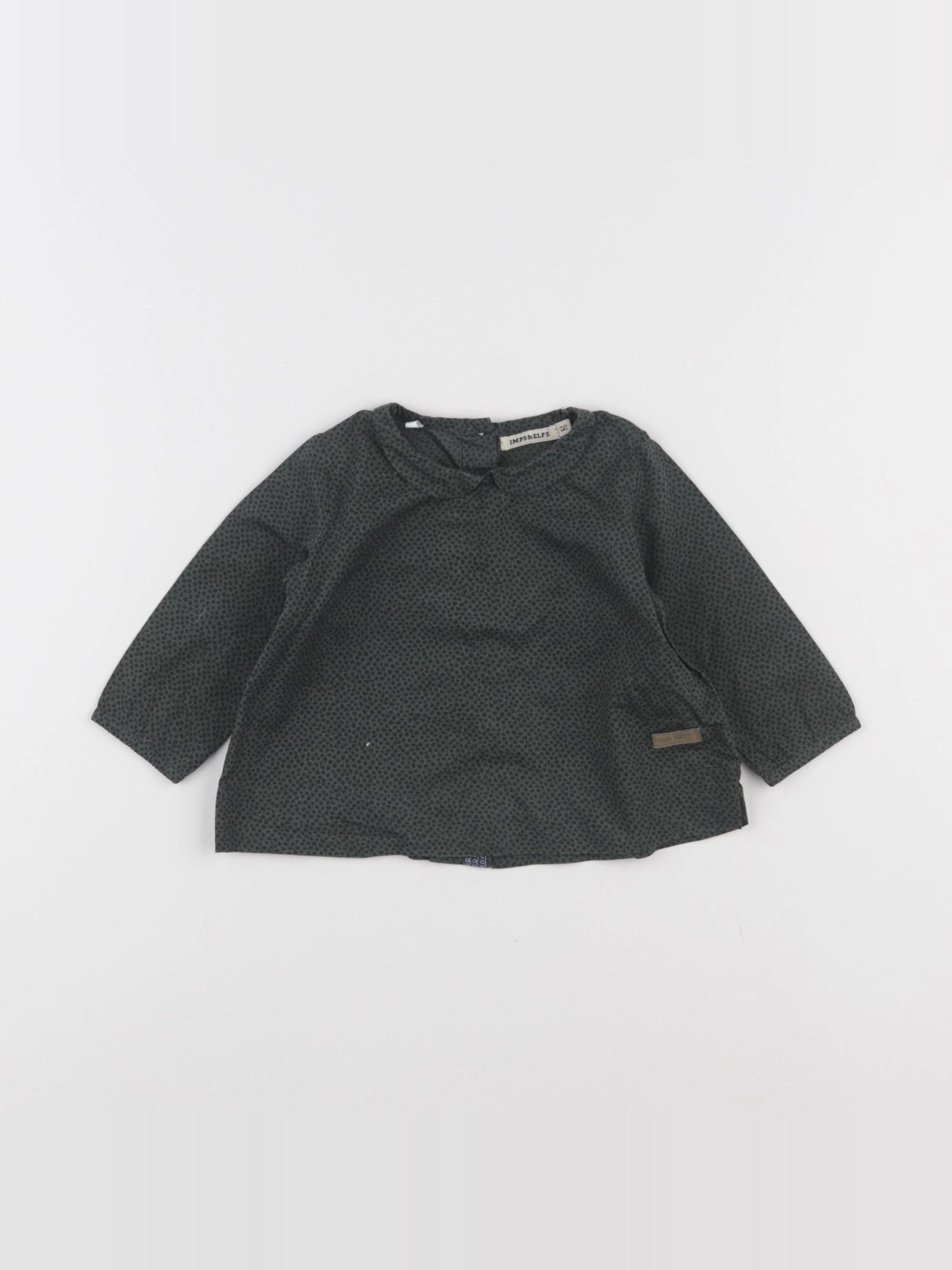 Imps & Elfs - blouse vert, noir - 3 mois