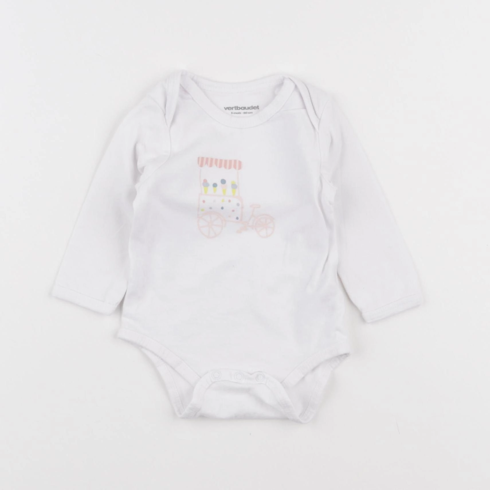 Vertbaudet - body blanc - 3 mois
