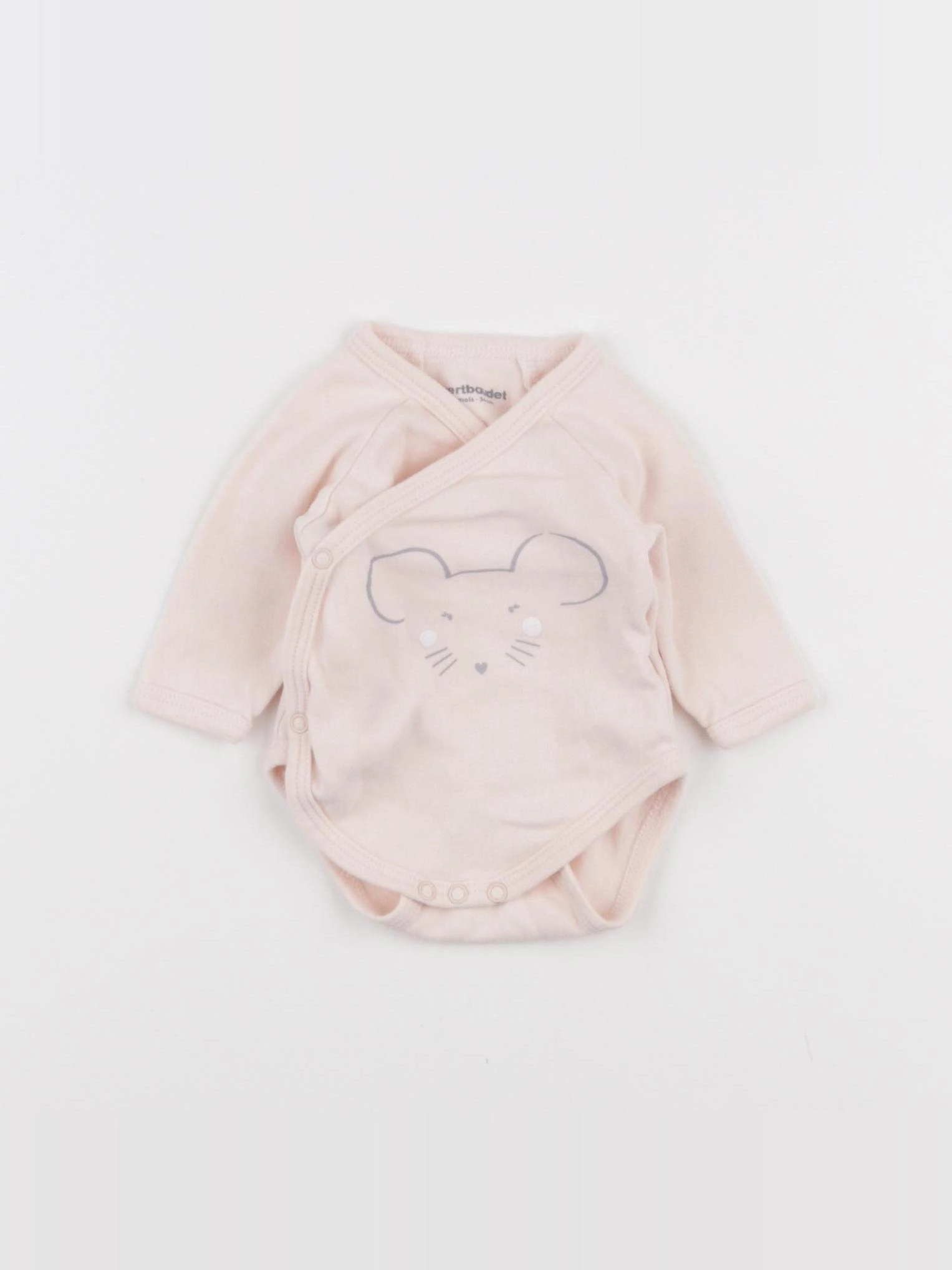 Vertbaudet - body rose - 1 mois