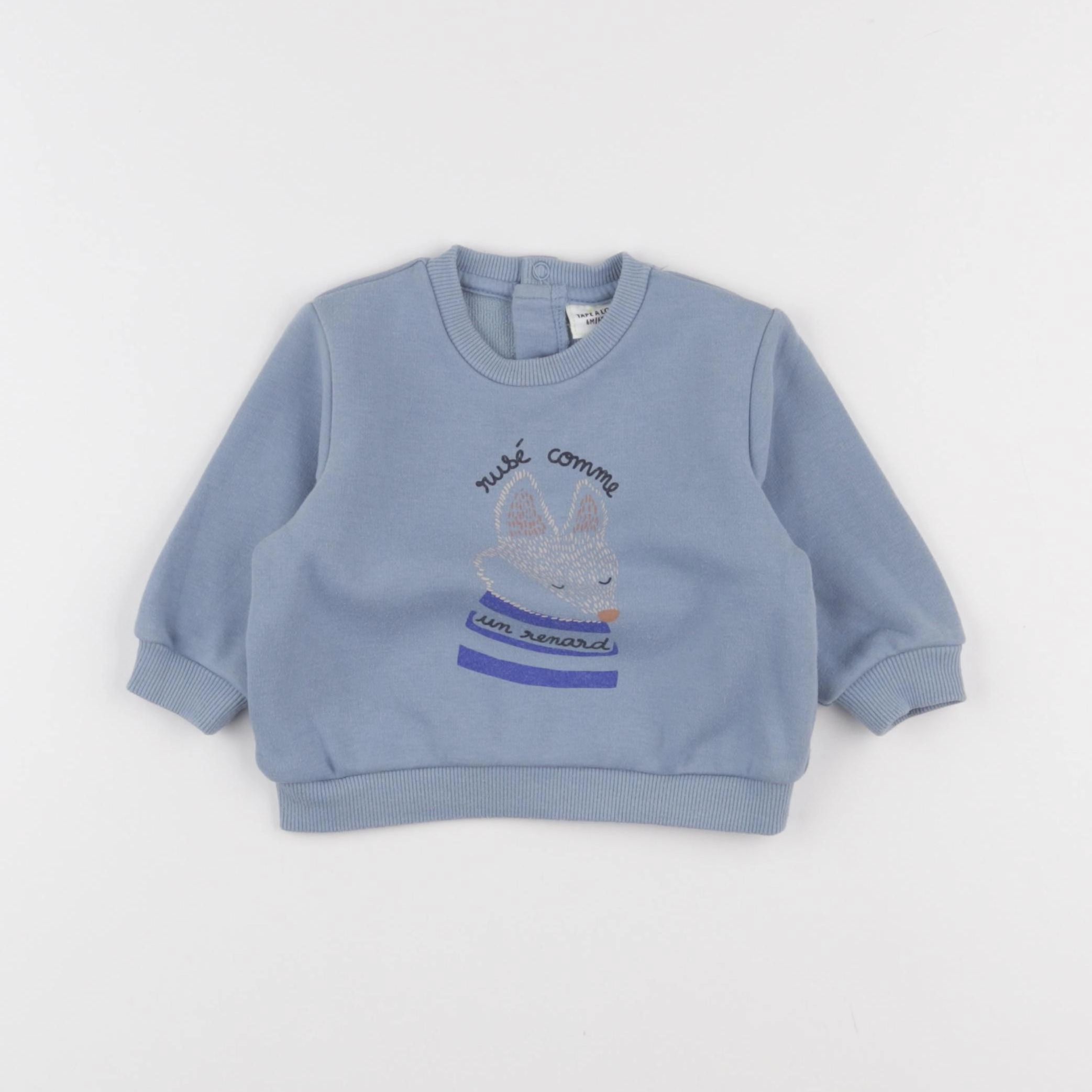 Tape à l'oeil - sweat bleu - 6 mois