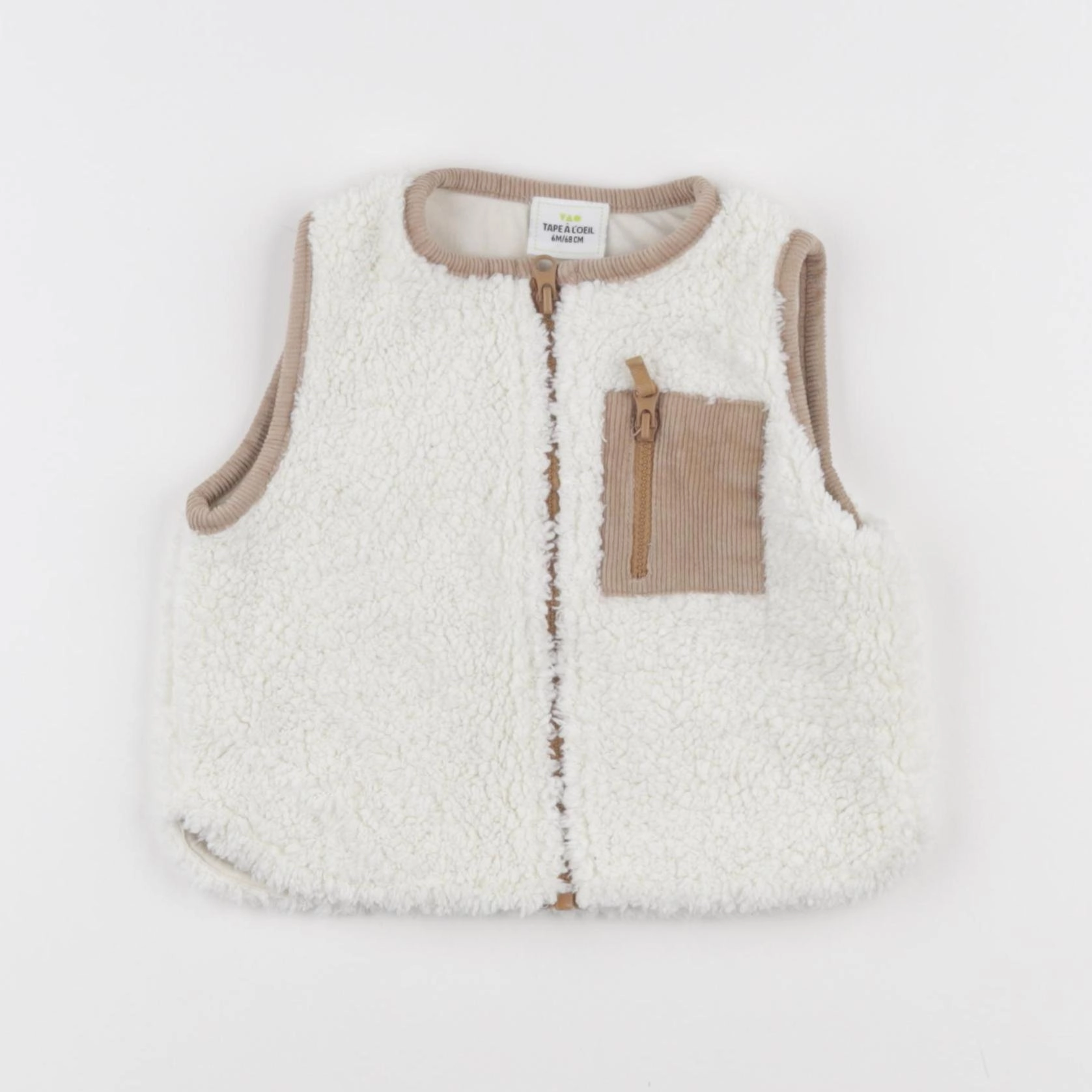 Tape à l'oeil - gilet blanc - 6 mois