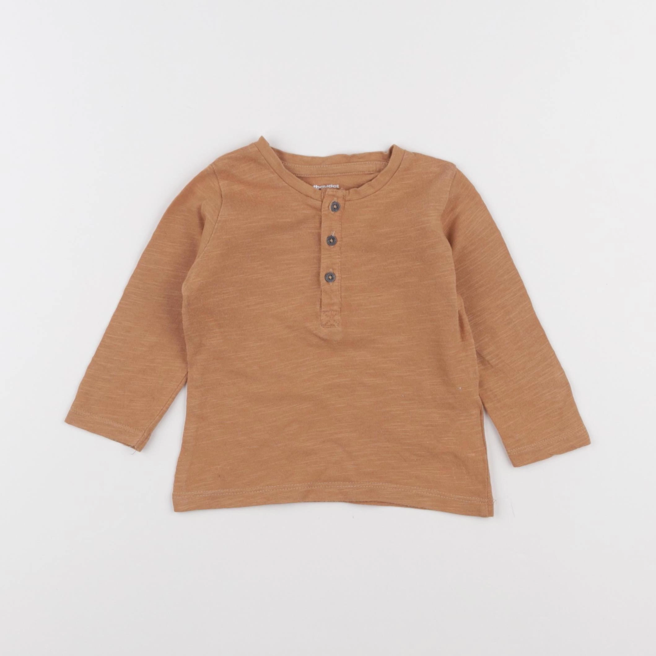 Vertbaudet - tee-shirt marron - 9 mois