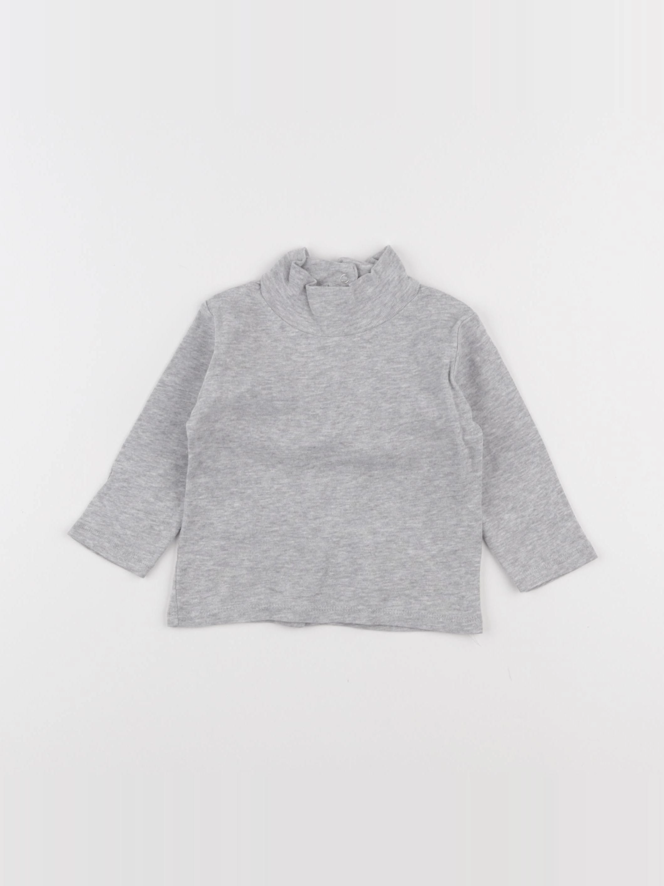Vertbaudet - sous-pull gris - 9 mois