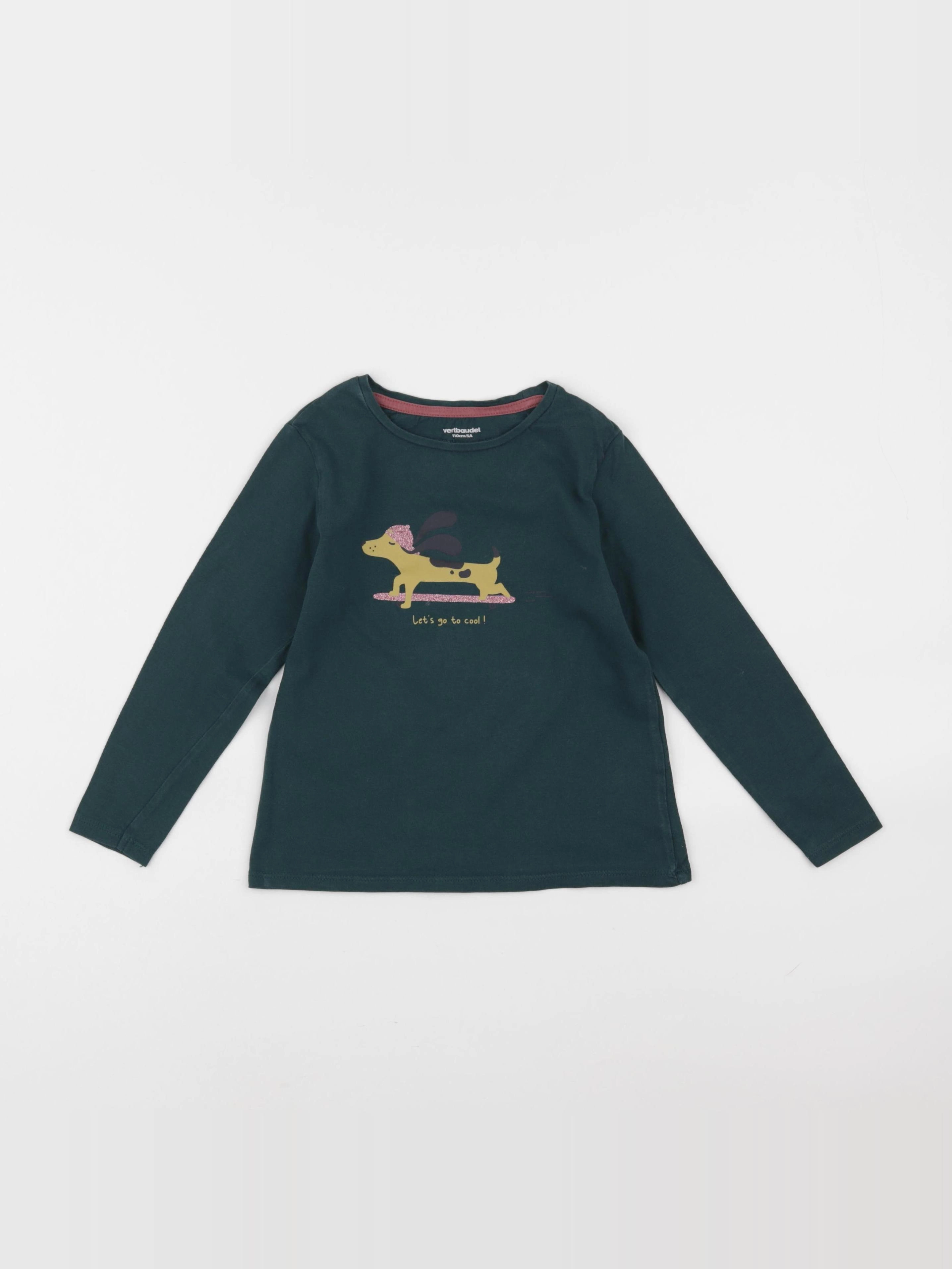 Vertbaudet - tee-shirt bleu - 5 ans