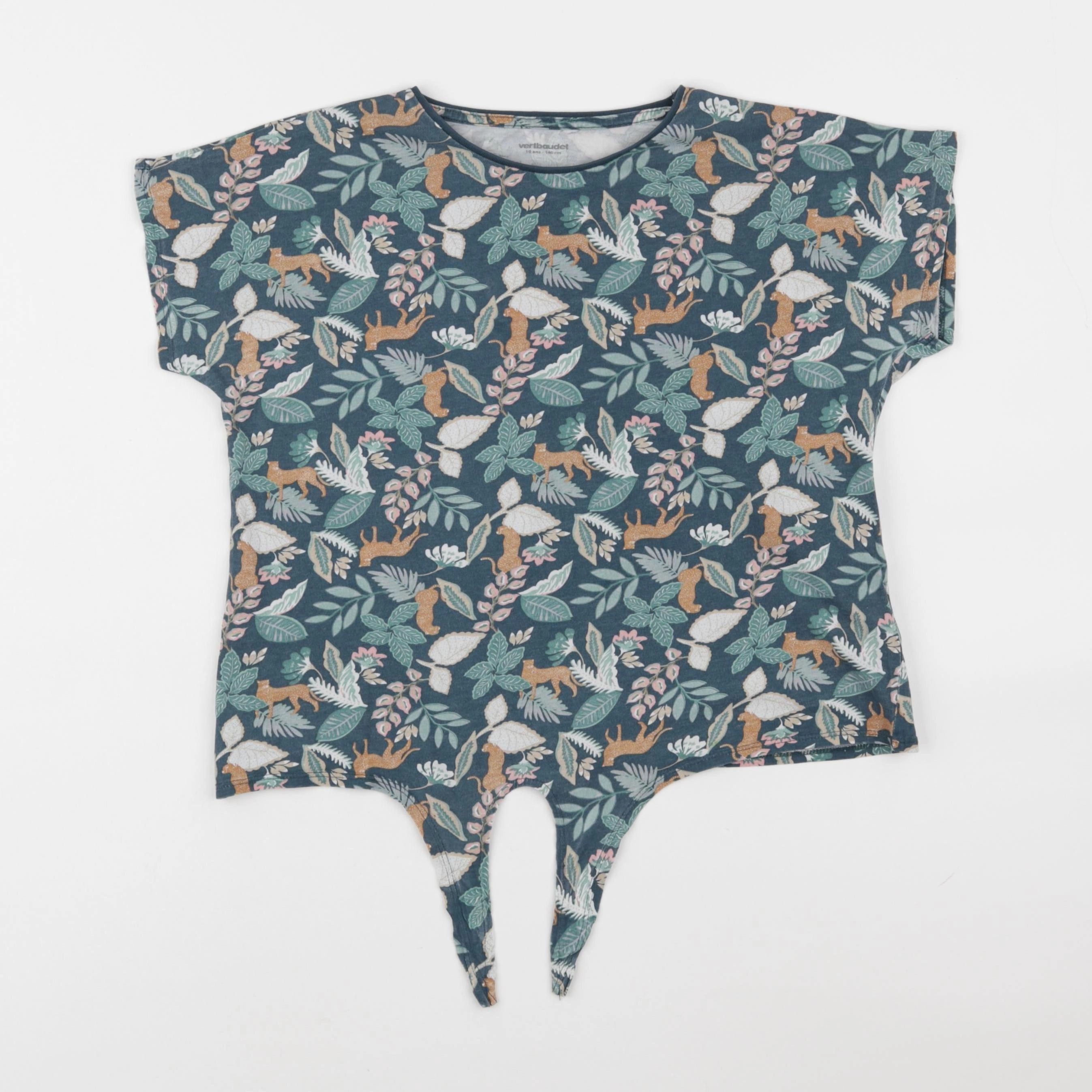 Vertbaudet - tee-shirt bleu - 10 ans