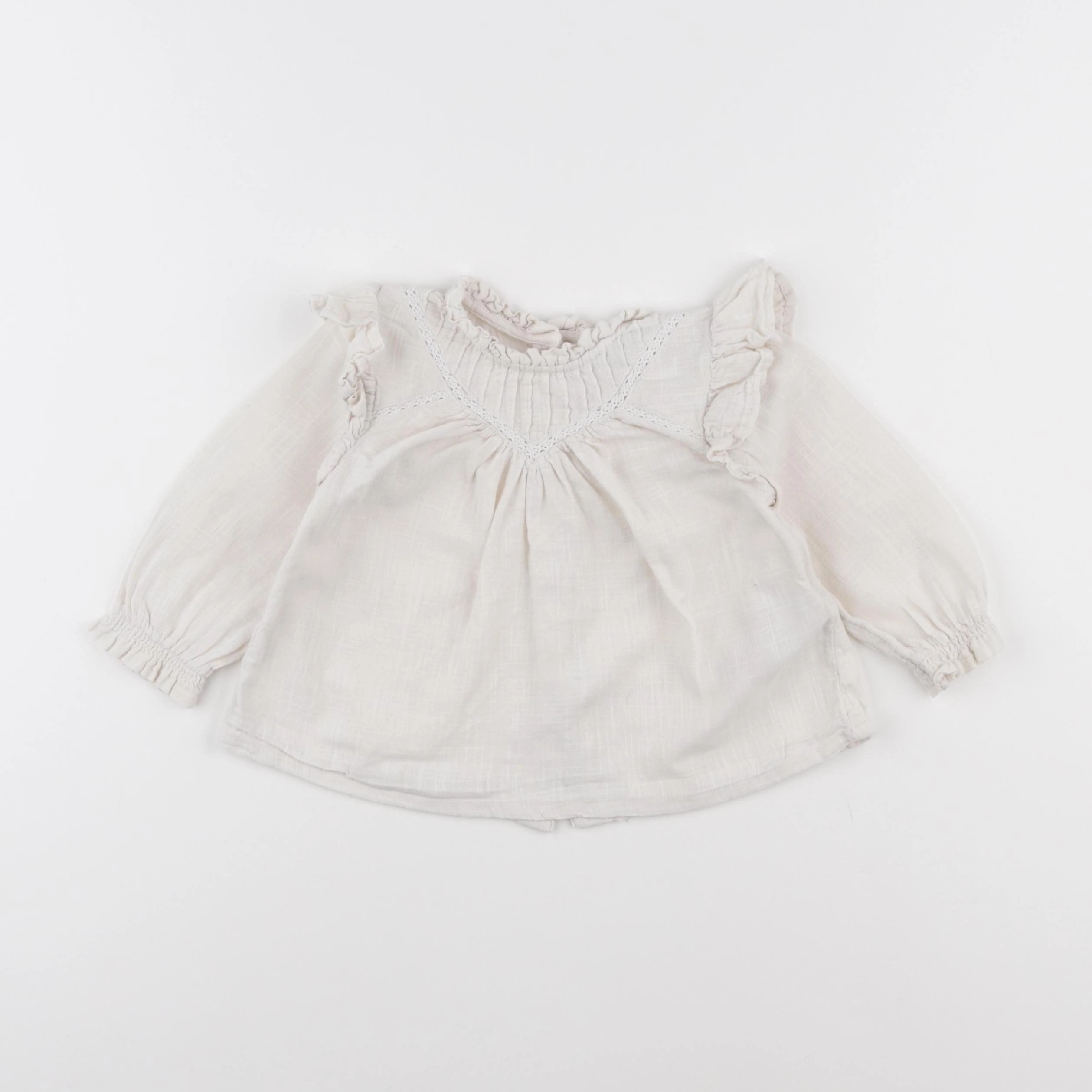 Vertbaudet - blouse beige - 3 mois