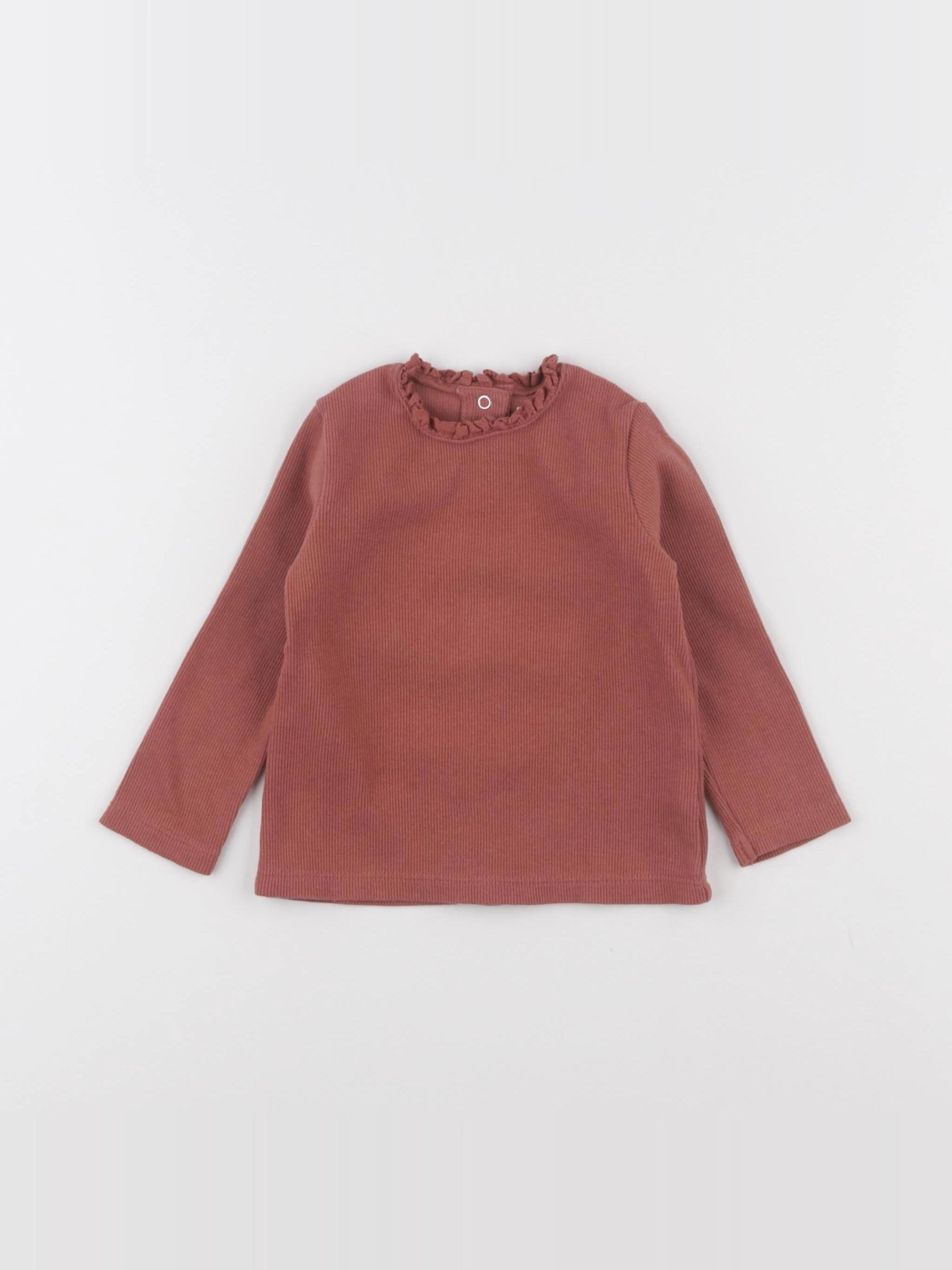 Vertbaudet - tee-shirt marron - 9 mois