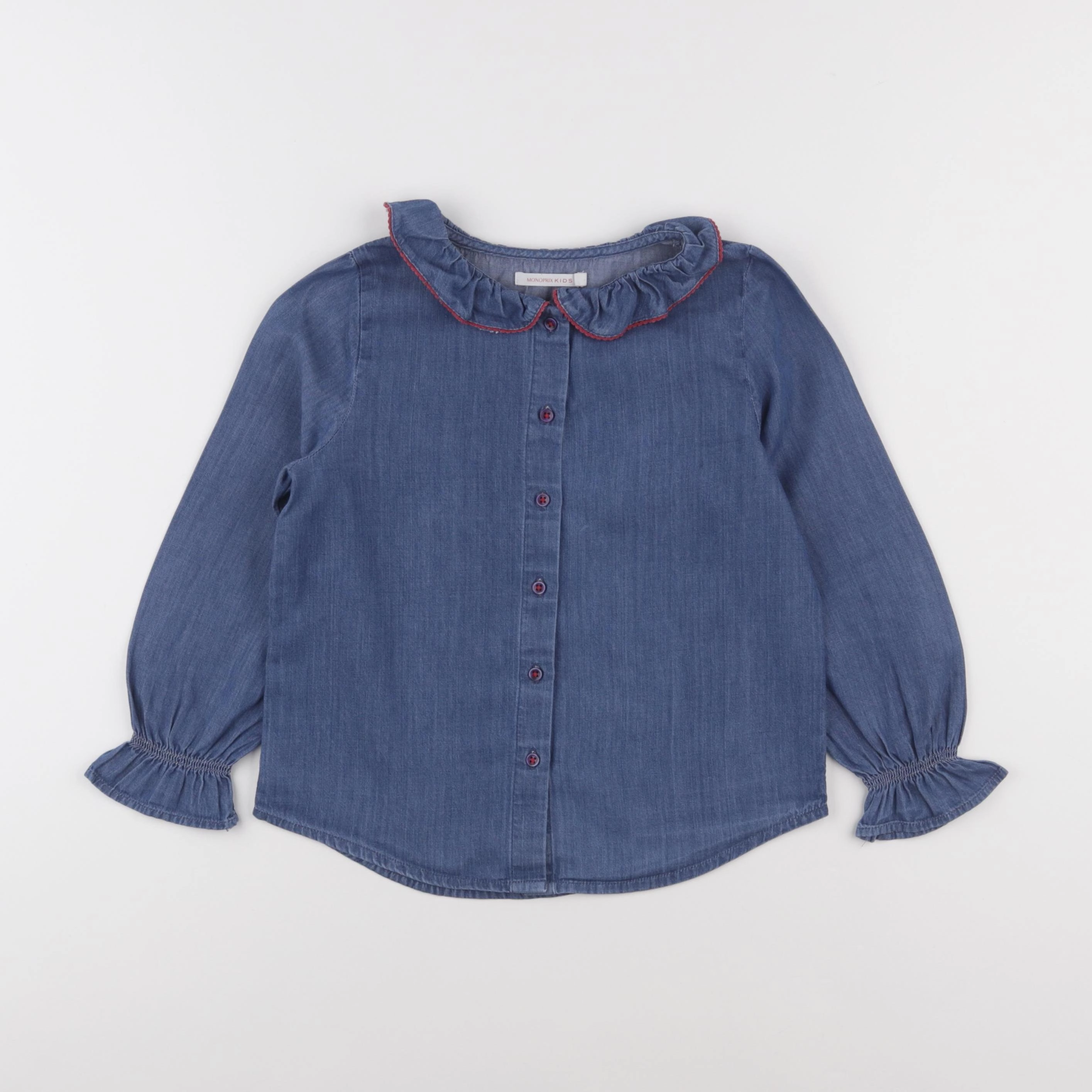 Monoprix - blouse bleu - 6 ans