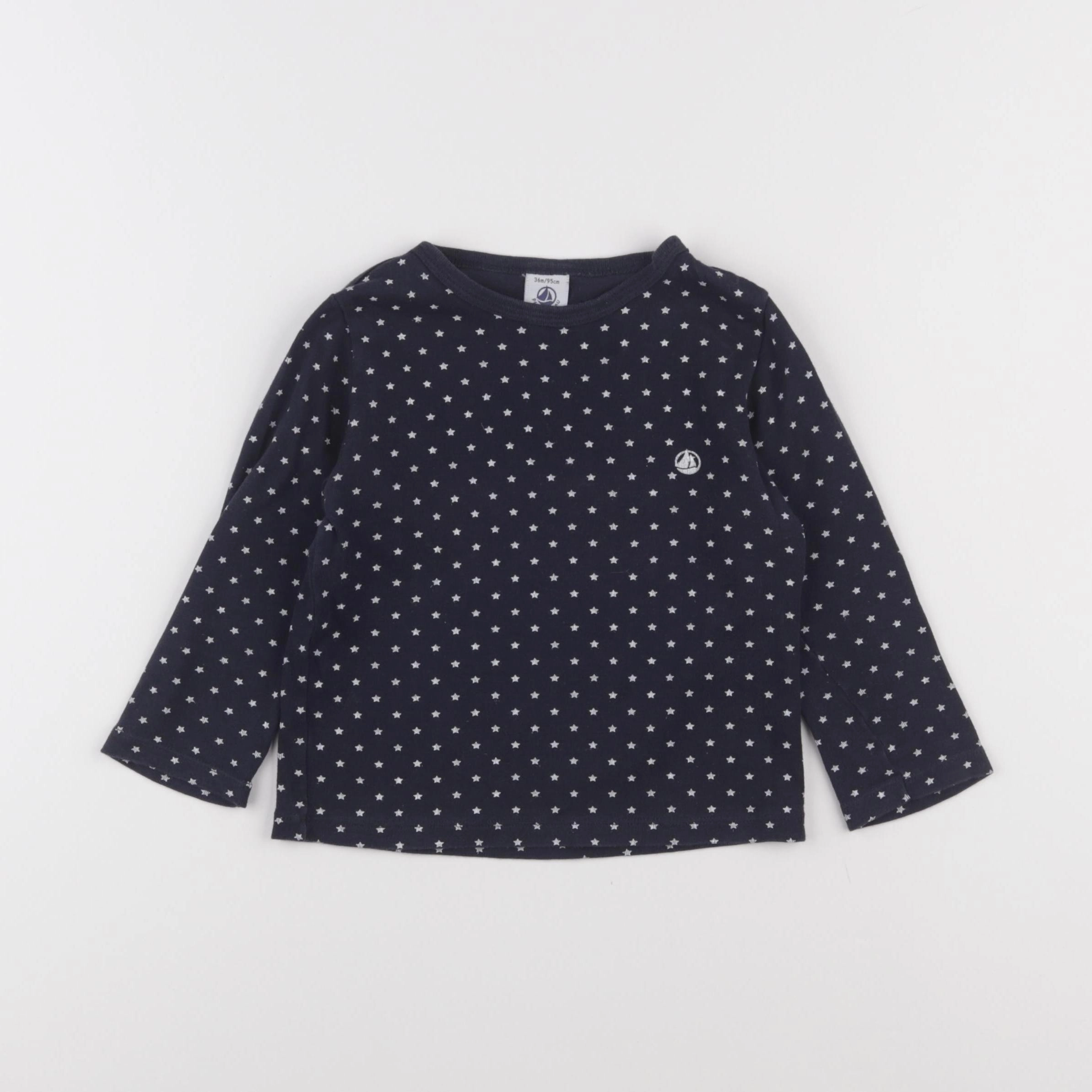 Petit Bateau - maillot de corps bleu - 36 mois