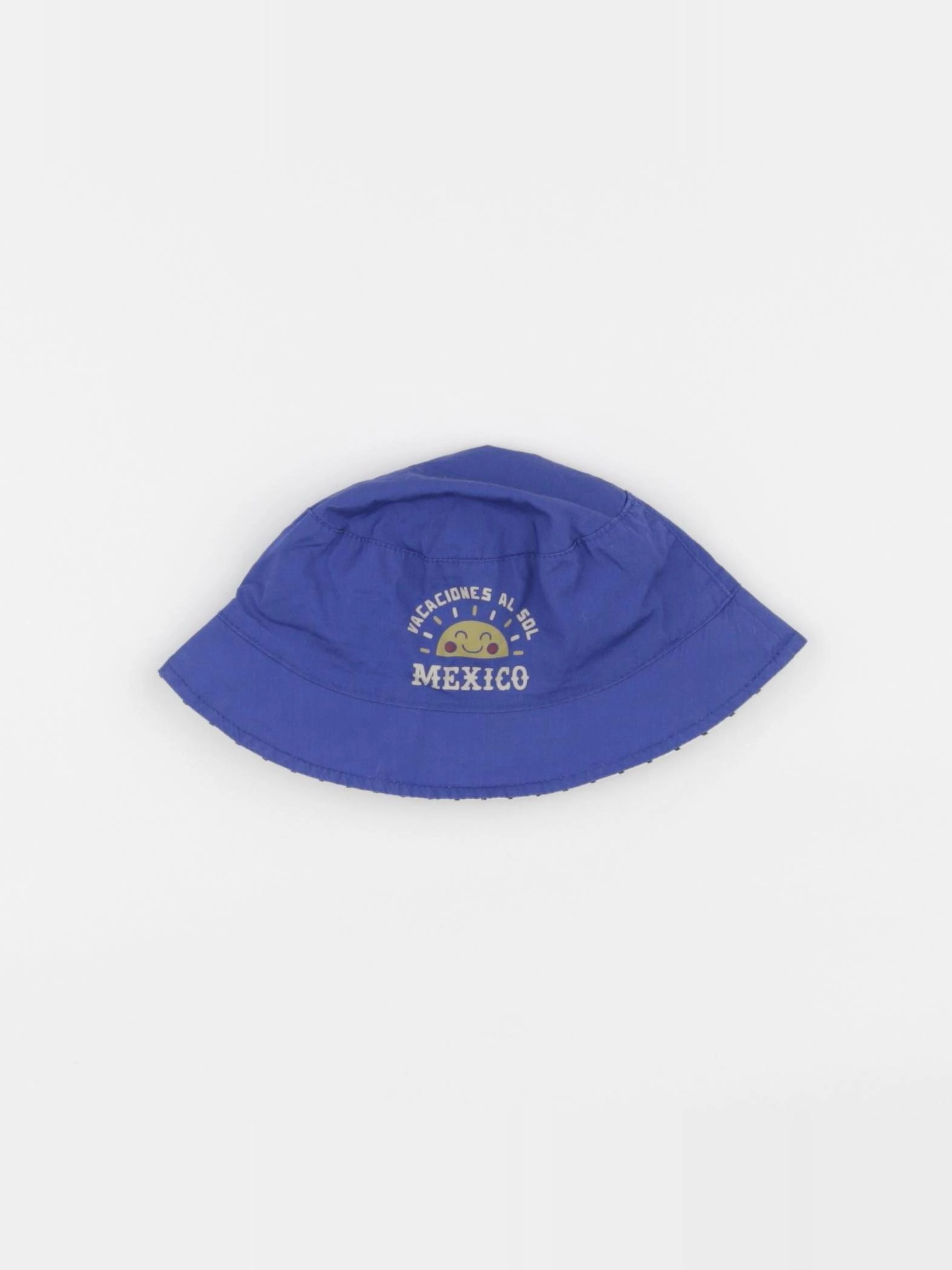 Vertbaudet - chapeau réversible bleu - 9/18 mois