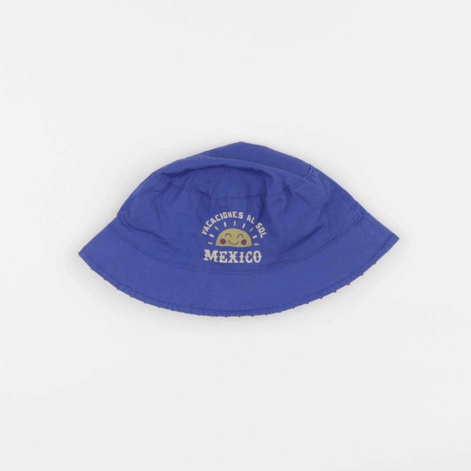 Vertbaudet - chapeau réversible bleu - 9/18 mois