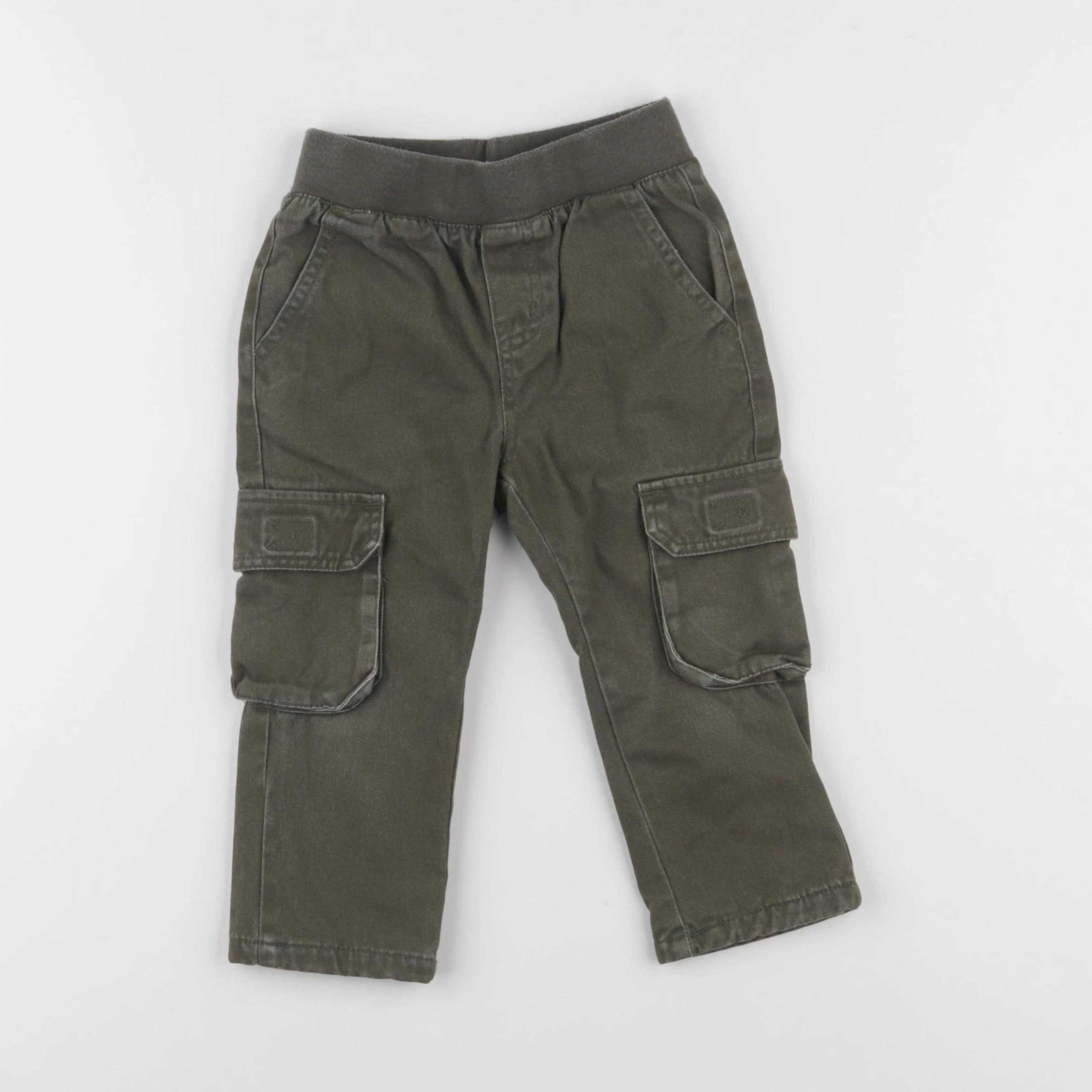 Vertbaudet - pantalon doublé vert - 2 ans