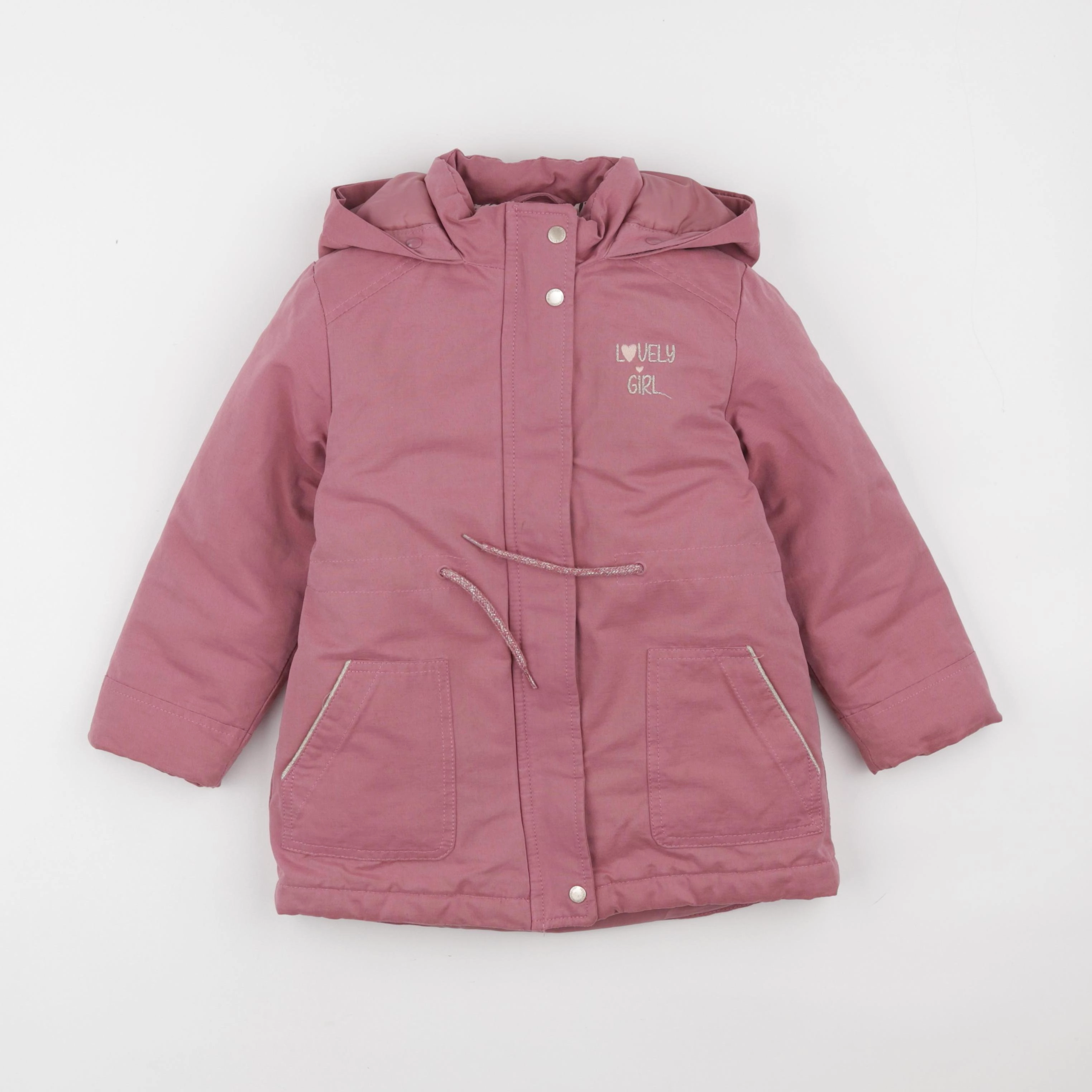 Vertbaudet - manteau doublure amovible rose - 5 ans