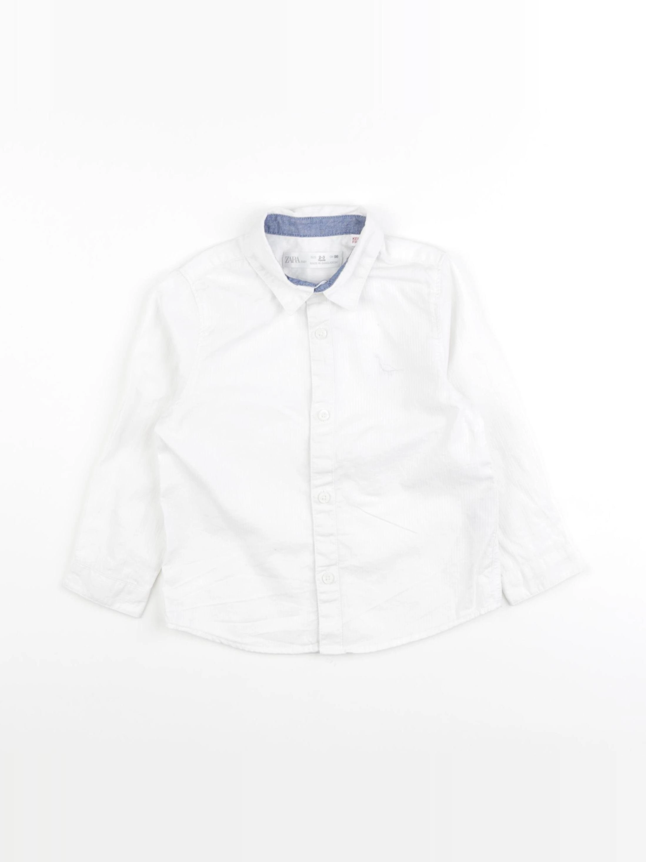 Zara - chemise blanc - 2/3 ans