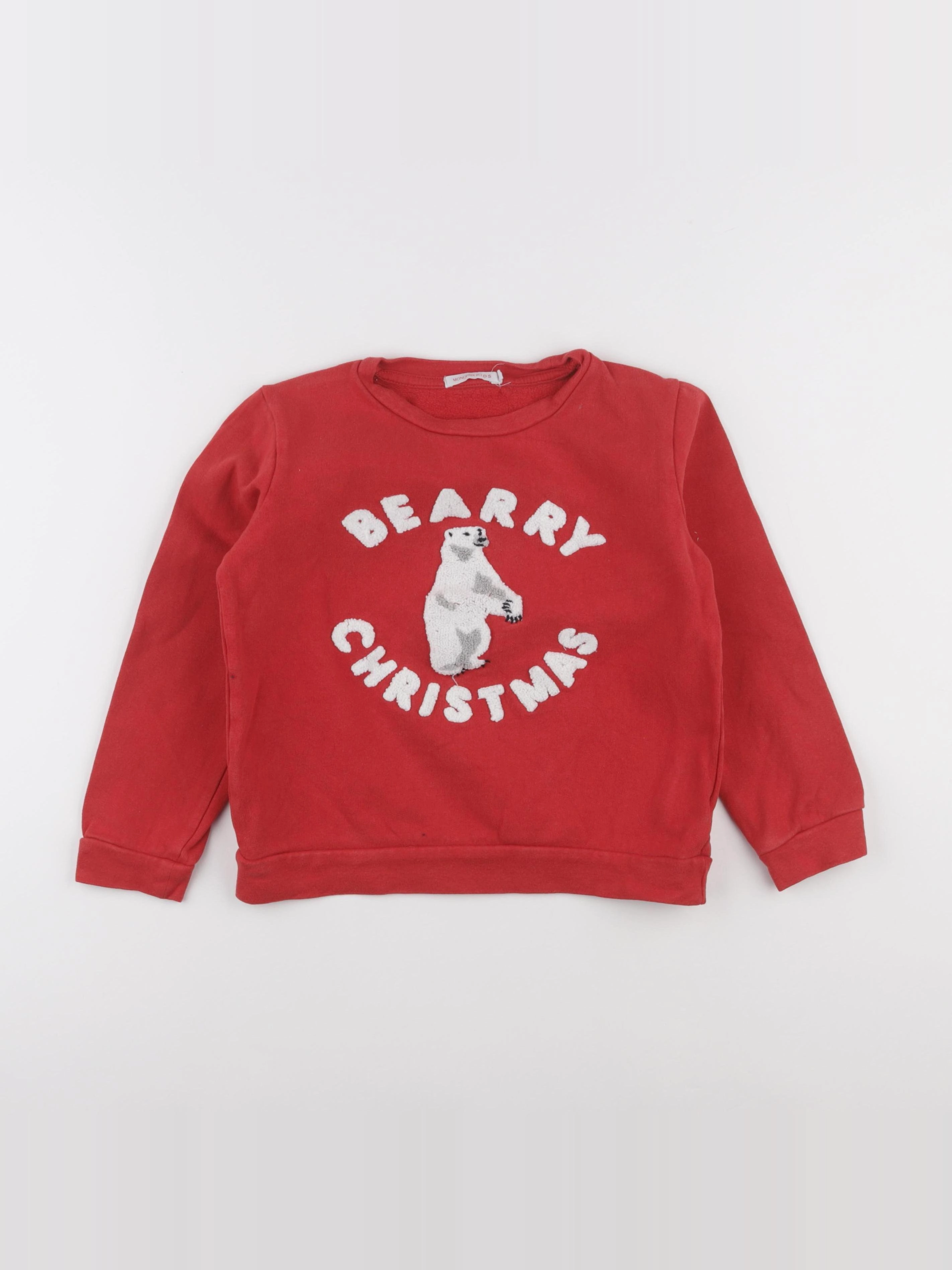 Monoprix - sweat rouge - 8 ans