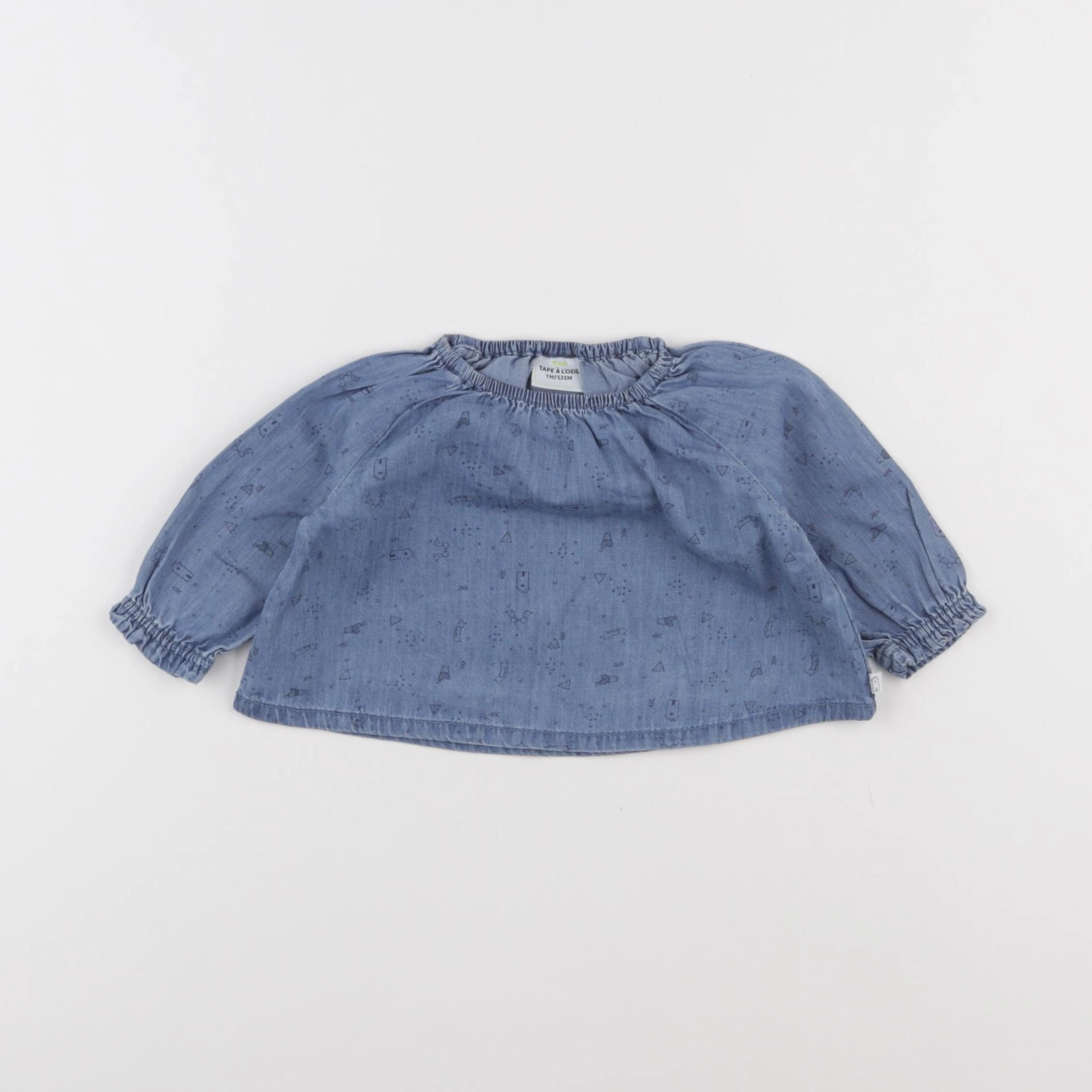 Tape à l'oeil - blouse bleu - 1 mois