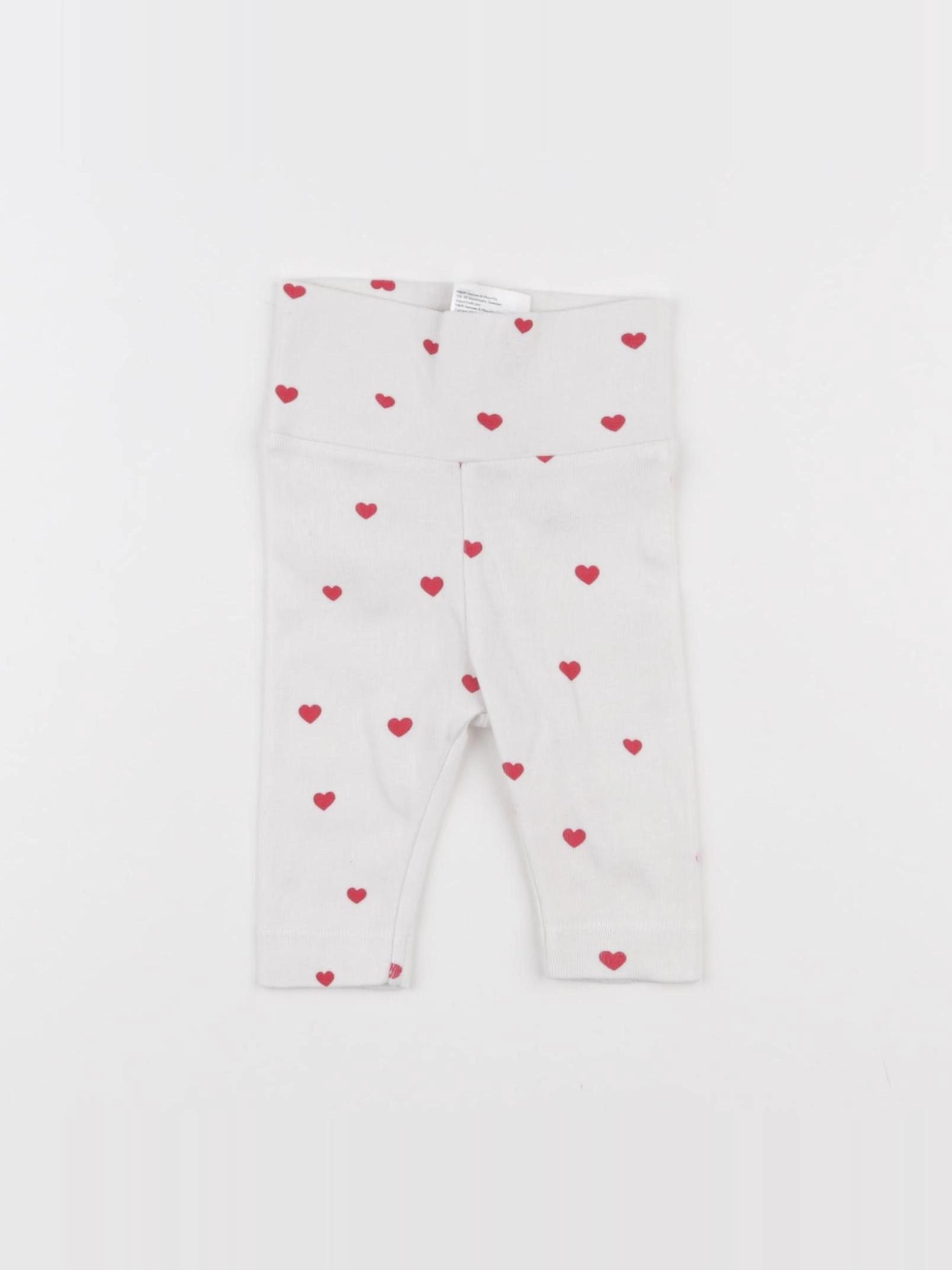 H&M - legging rouge - 1 mois
