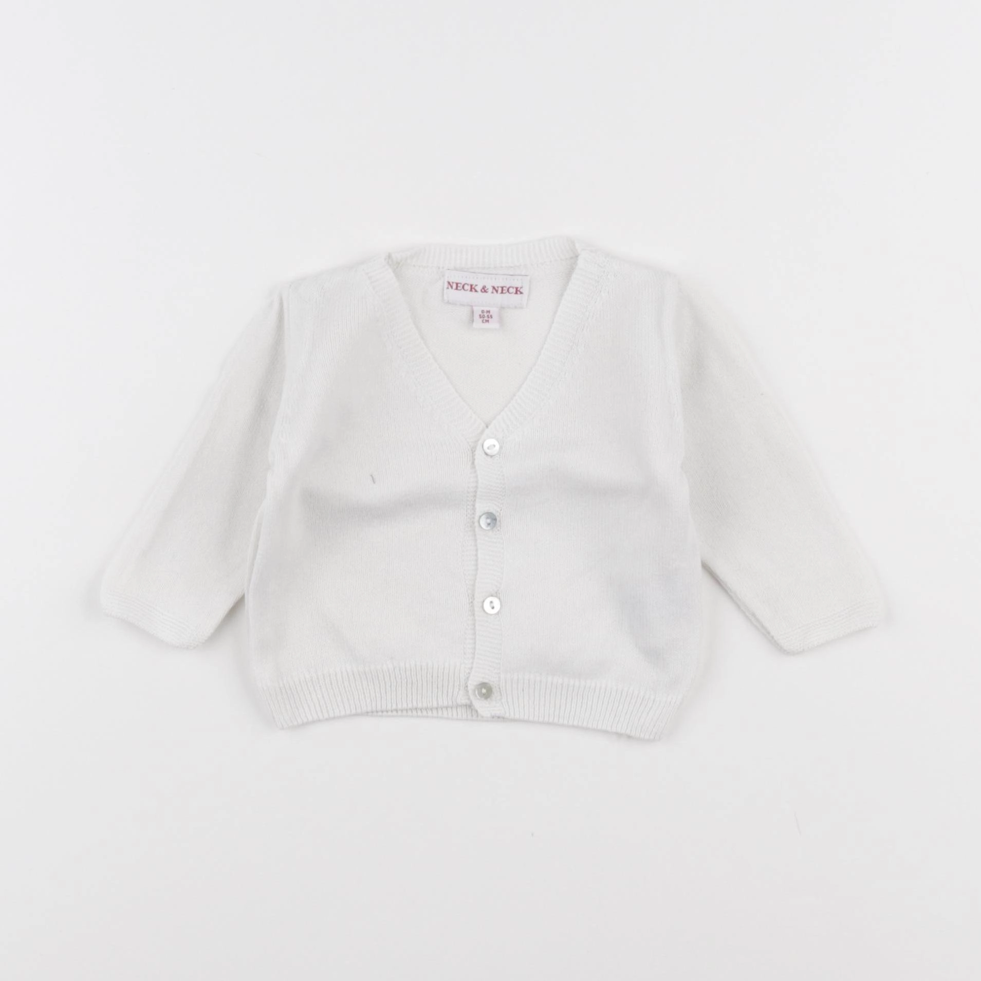 Neck & Neck - gilet blanc - 0 mois
