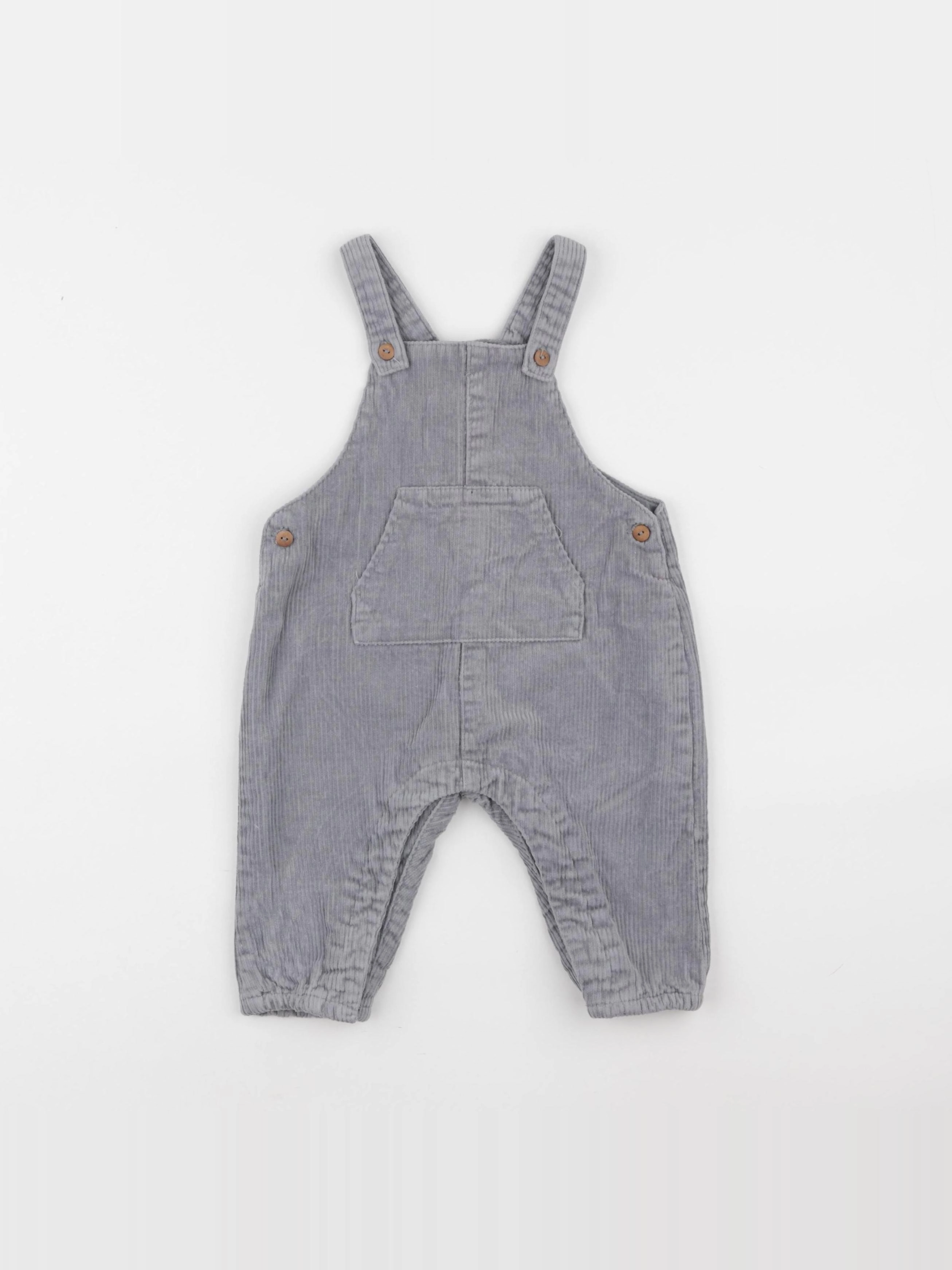 Zara - salopette gris - 6/9 mois