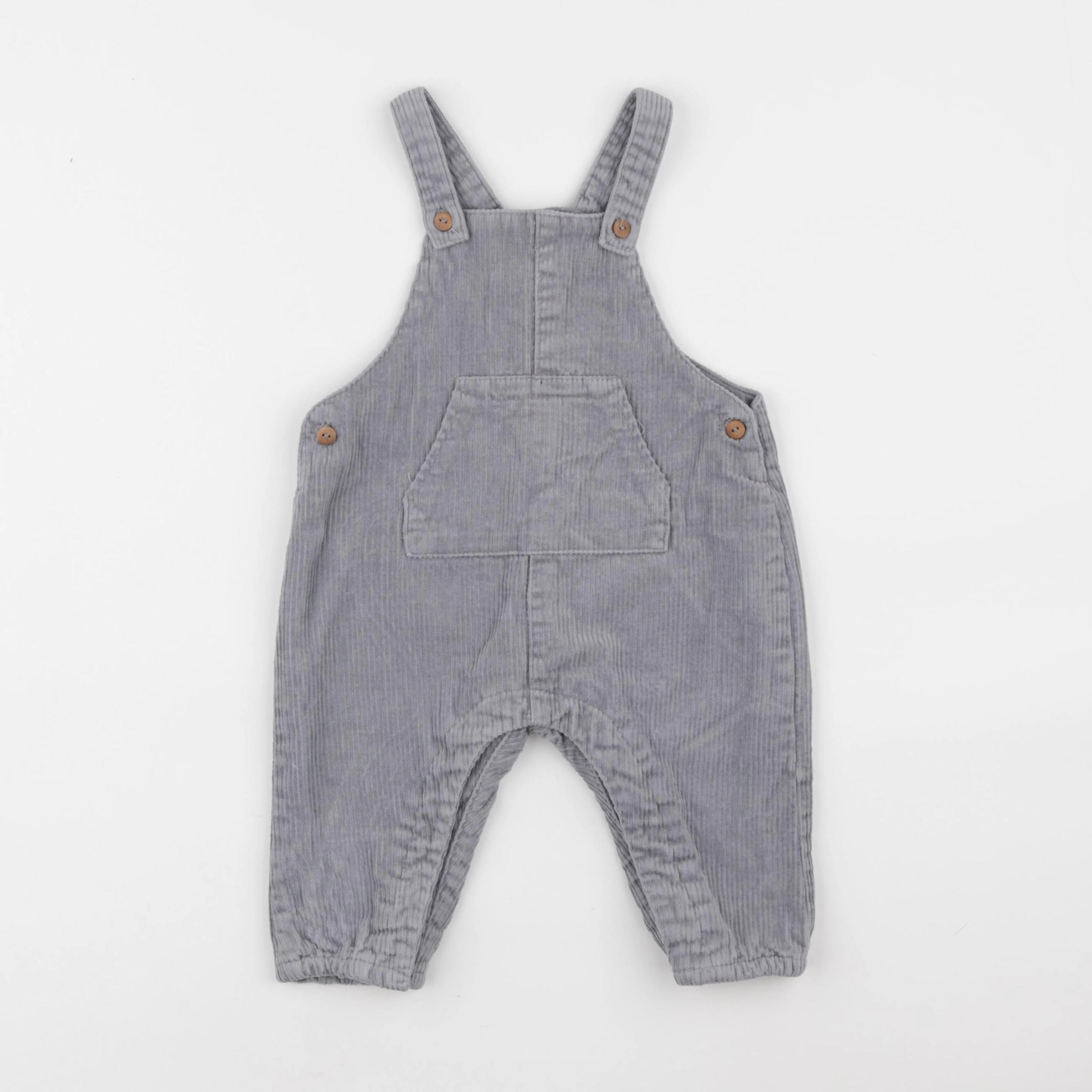 Zara - salopette gris - 6/9 mois