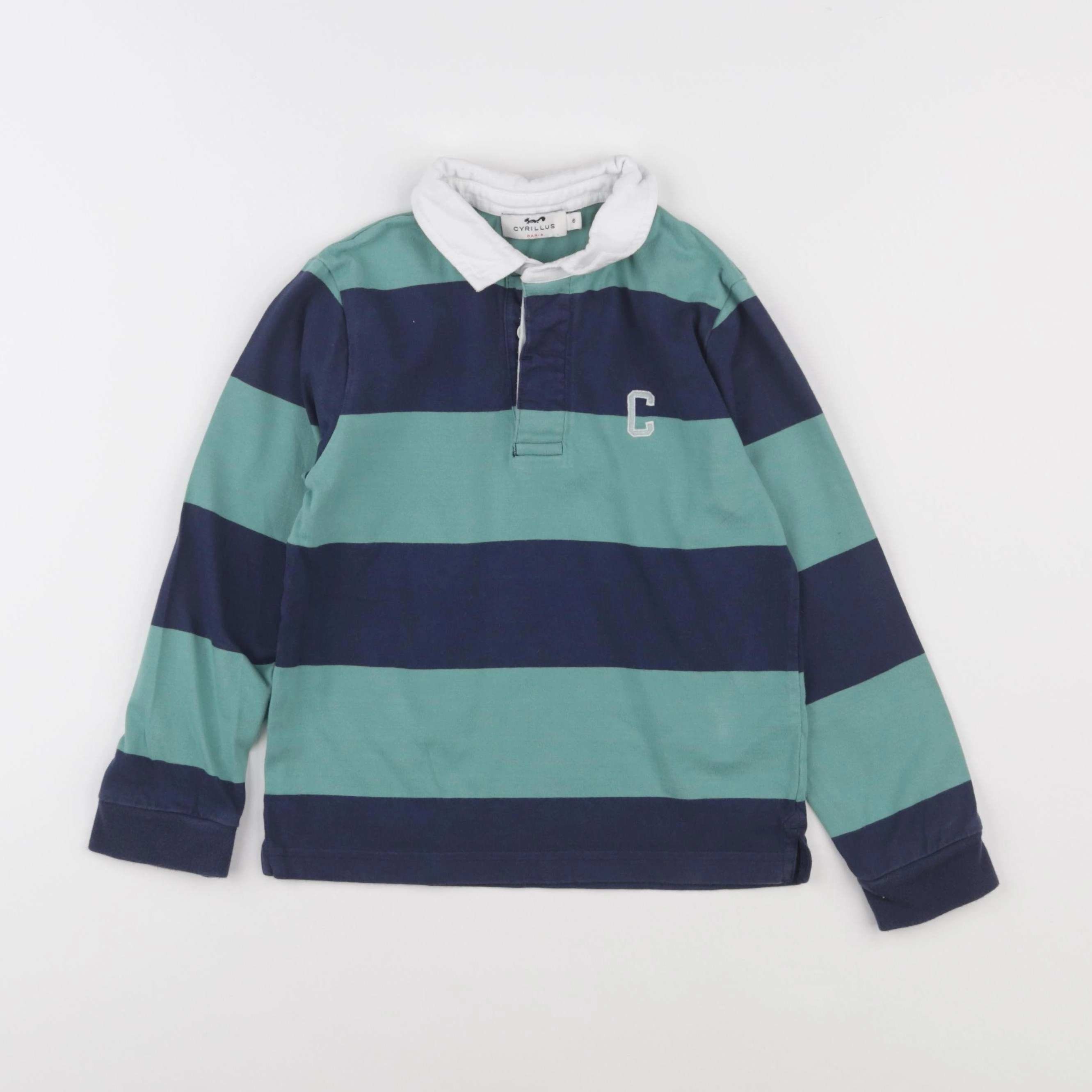 Cyrillus - polo bleu, vert - 6 ans