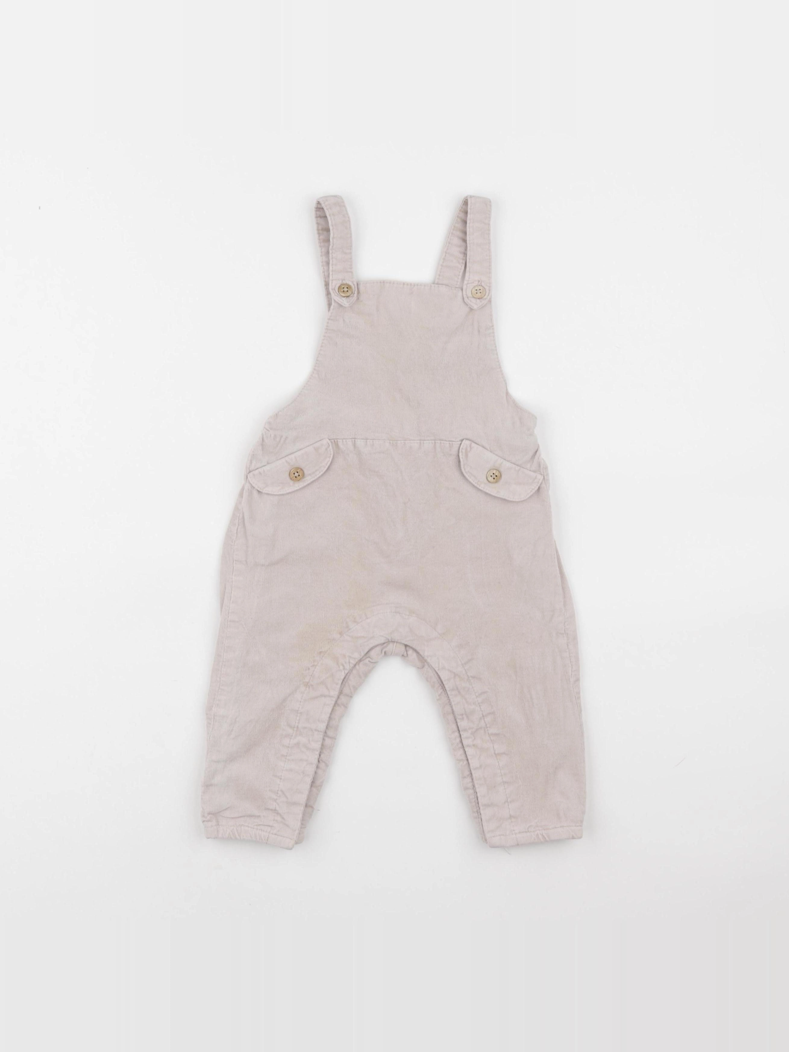 Zara - salopette beige - 6/9 mois
