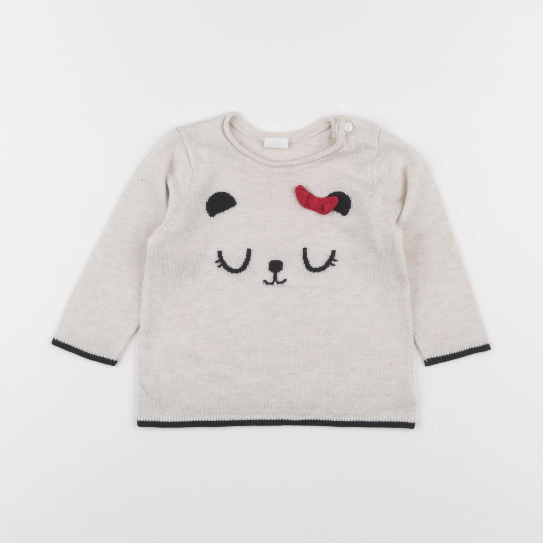 H&M - pull beige - 6/9 mois