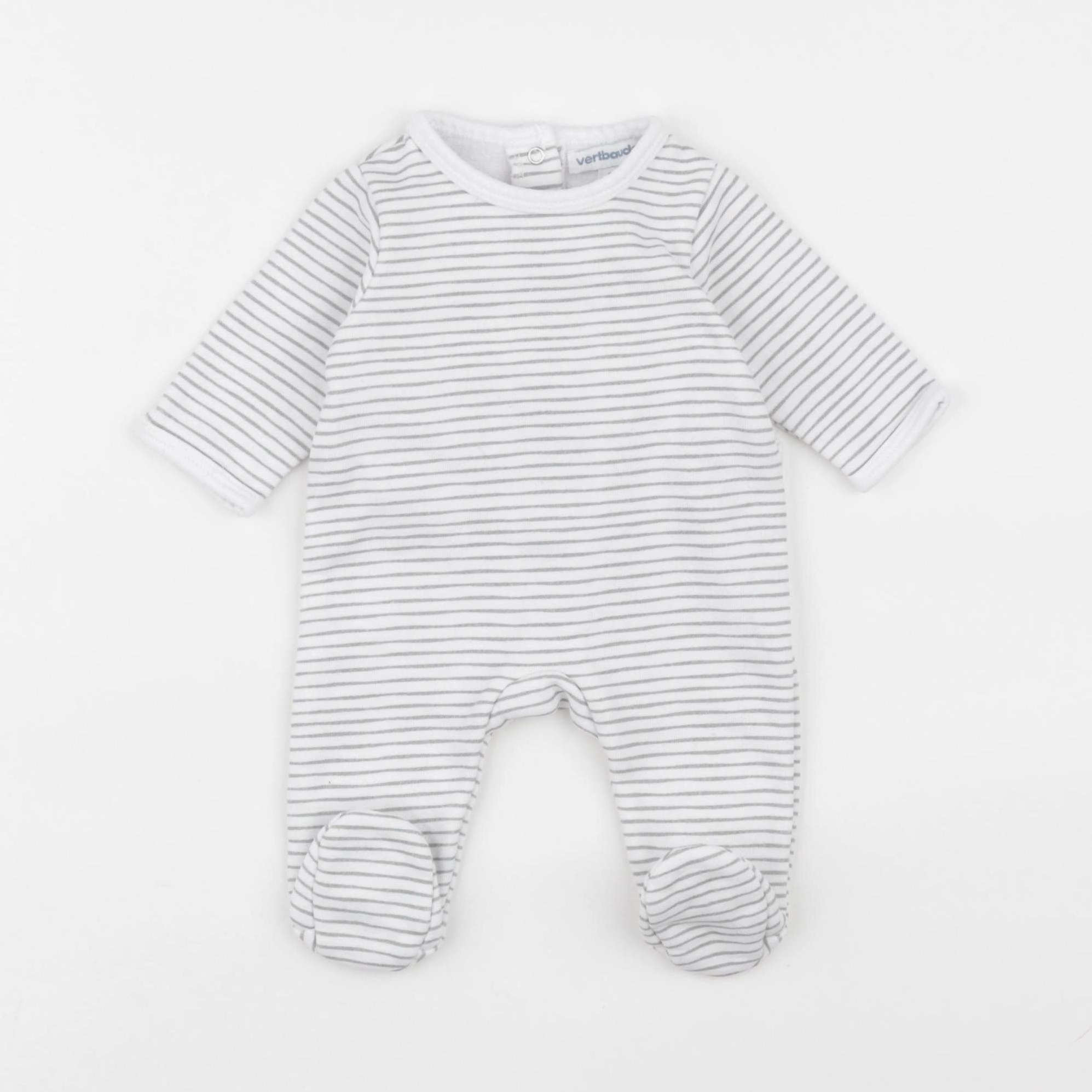 Vertbaudet - pyjama coton blanc - 1 mois