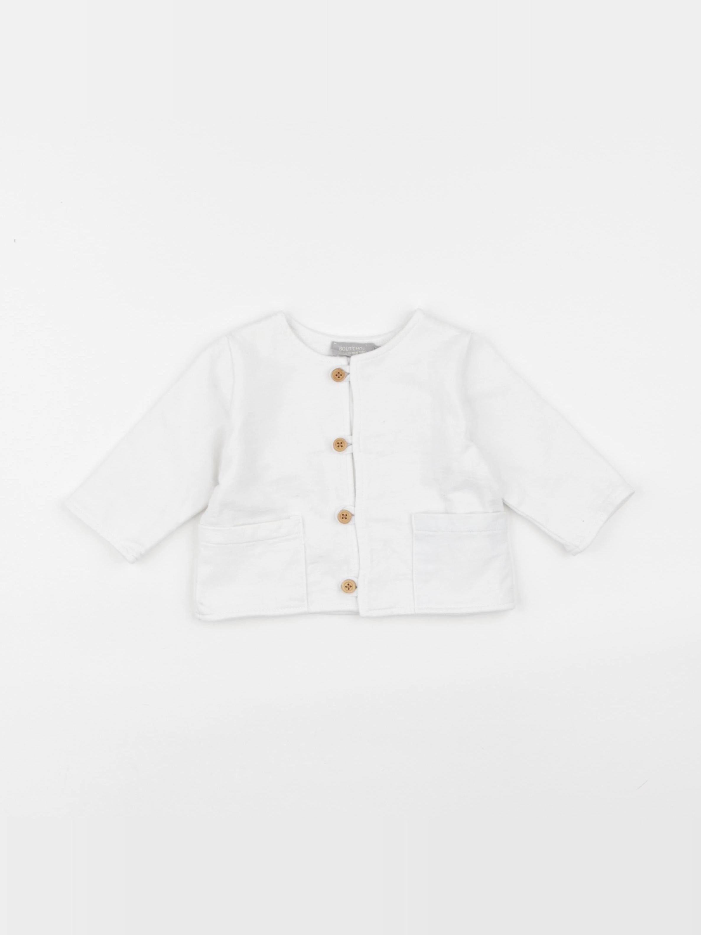Boutchou - sweat blanc - 3 mois