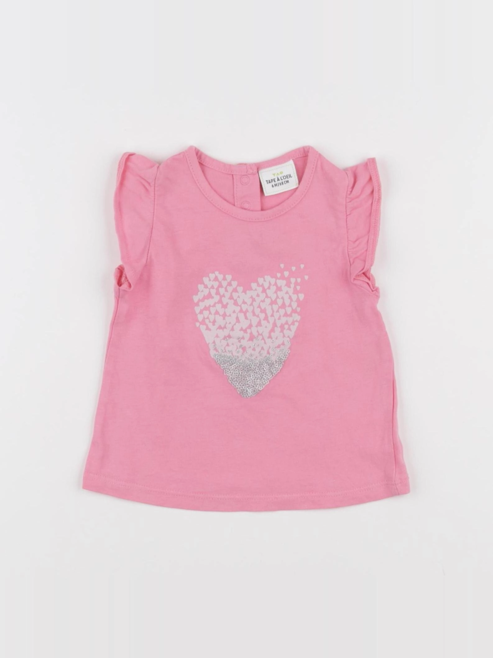 Tape à l'oeil - tee-shirt rose - 6 mois