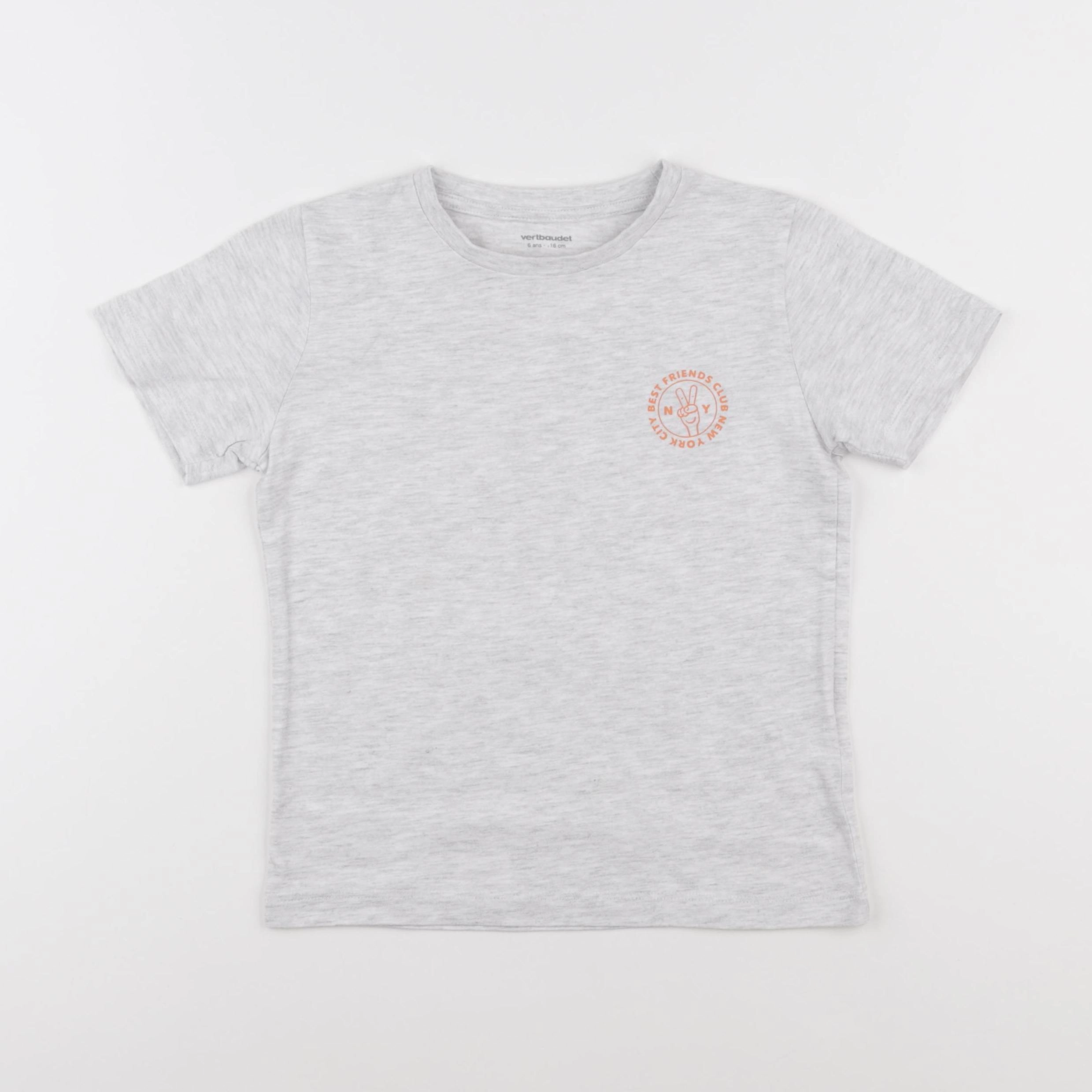 Vertbaudet - tee-shirt gris - 6 ans