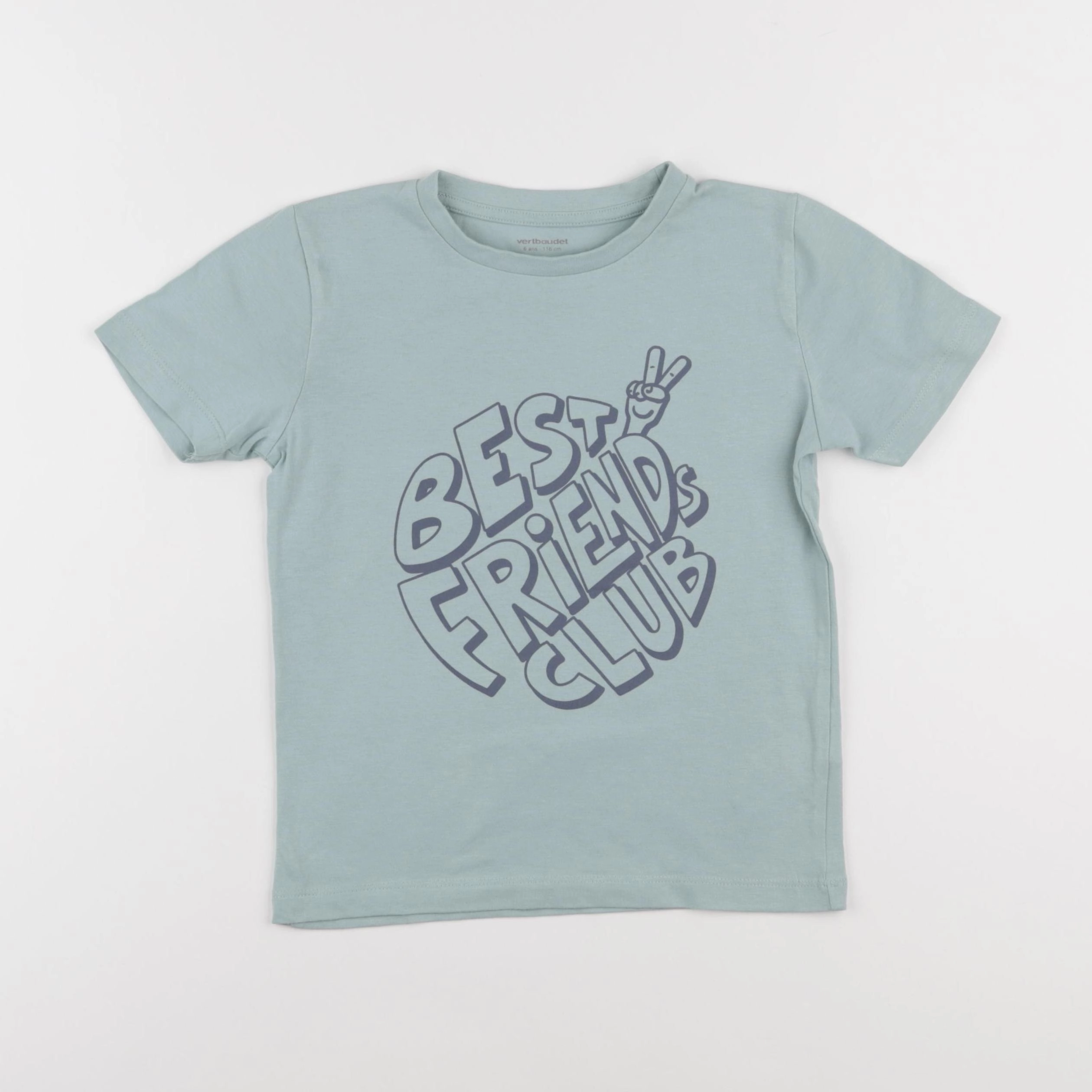 Vertbaudet - tee-shirt vert - 6 ans