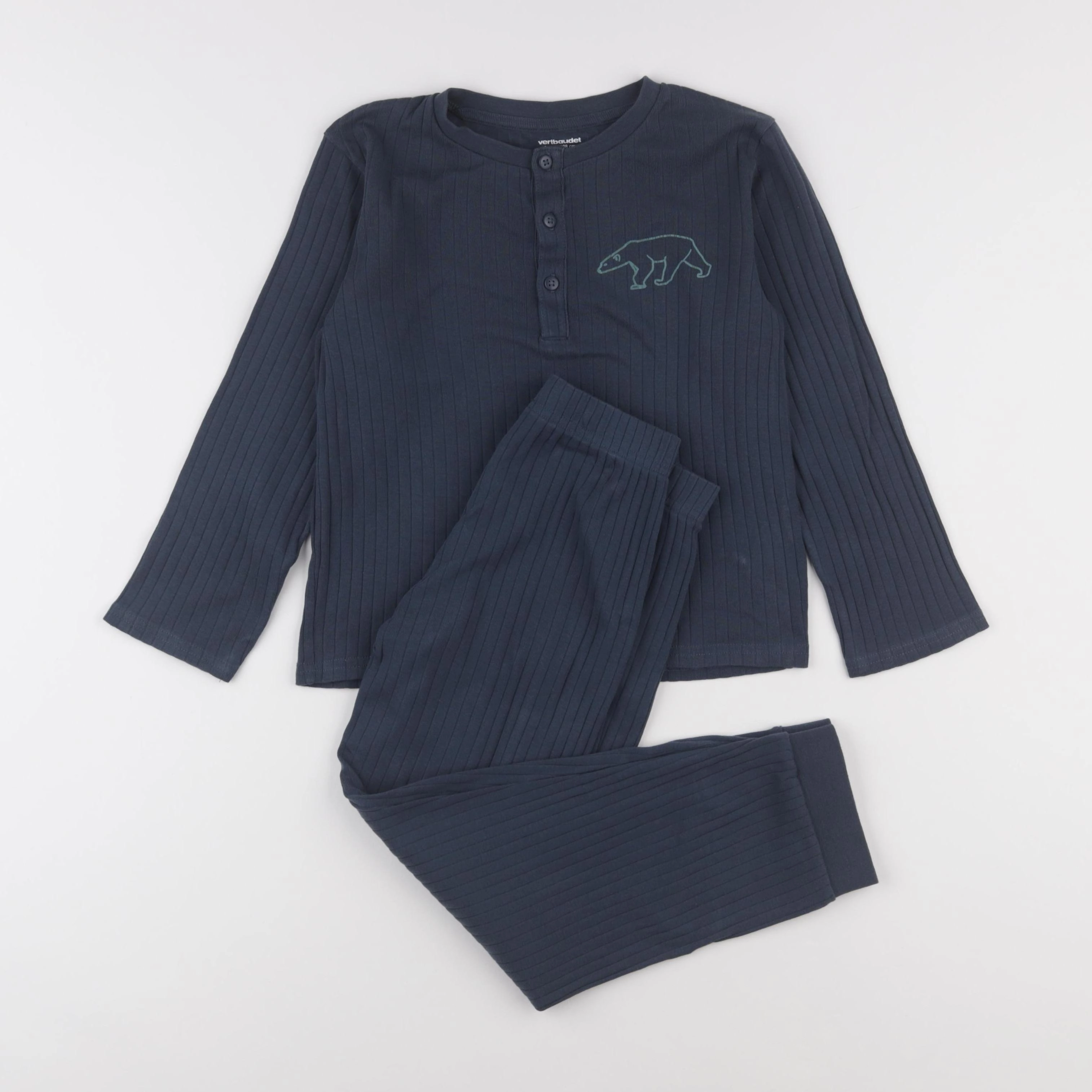 Vertbaudet - pyjama coton bleu - 8 ans
