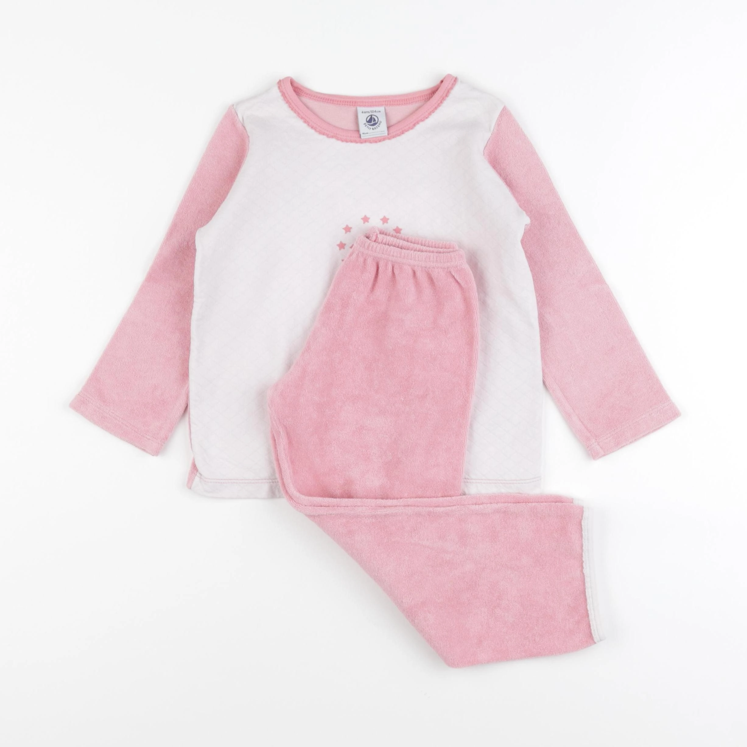 Petit Bateau - pyjama coton rose - 4 ans